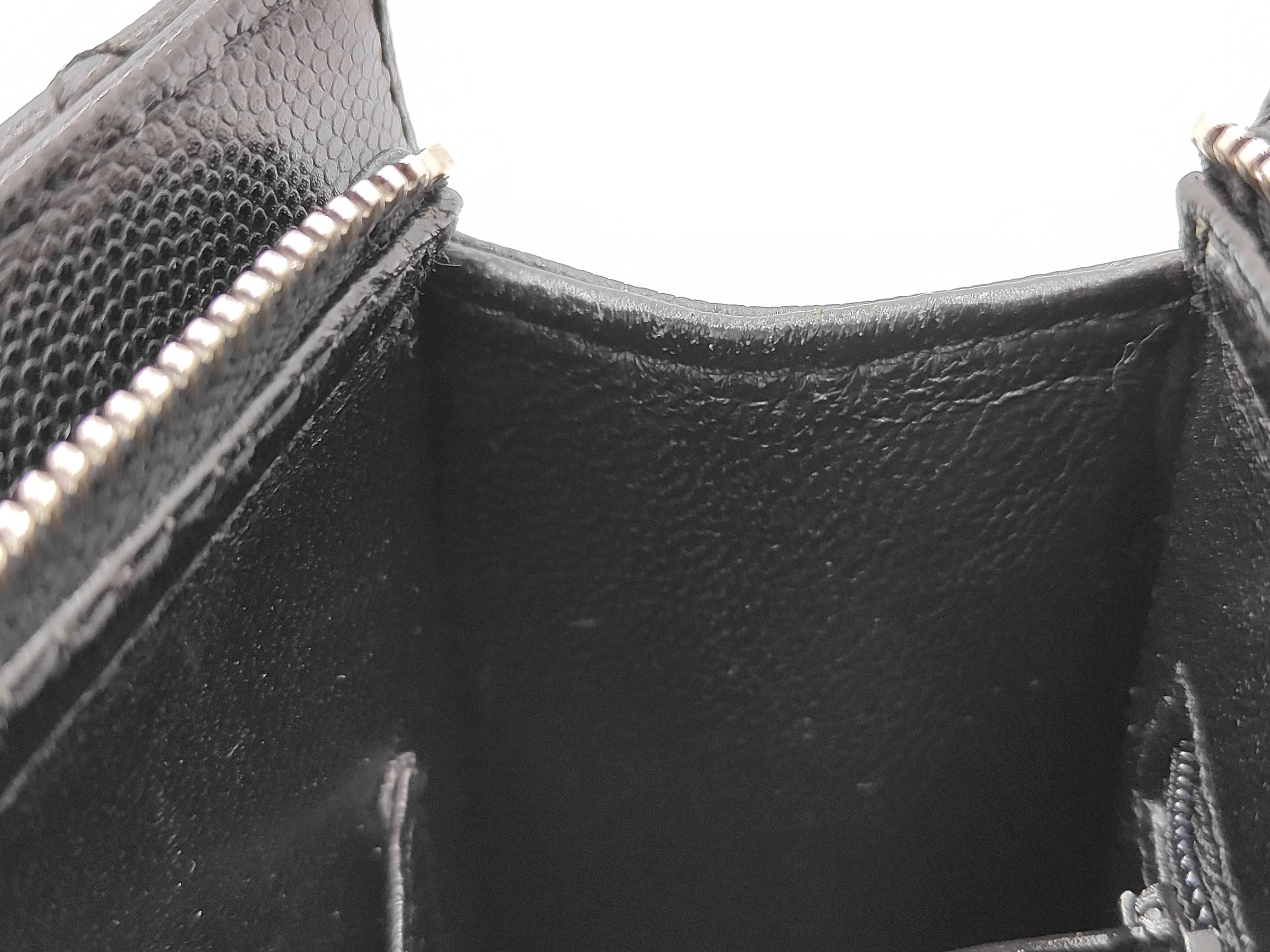 Caviar Skin Square Chain Handbag with Silver Hardware — view 13