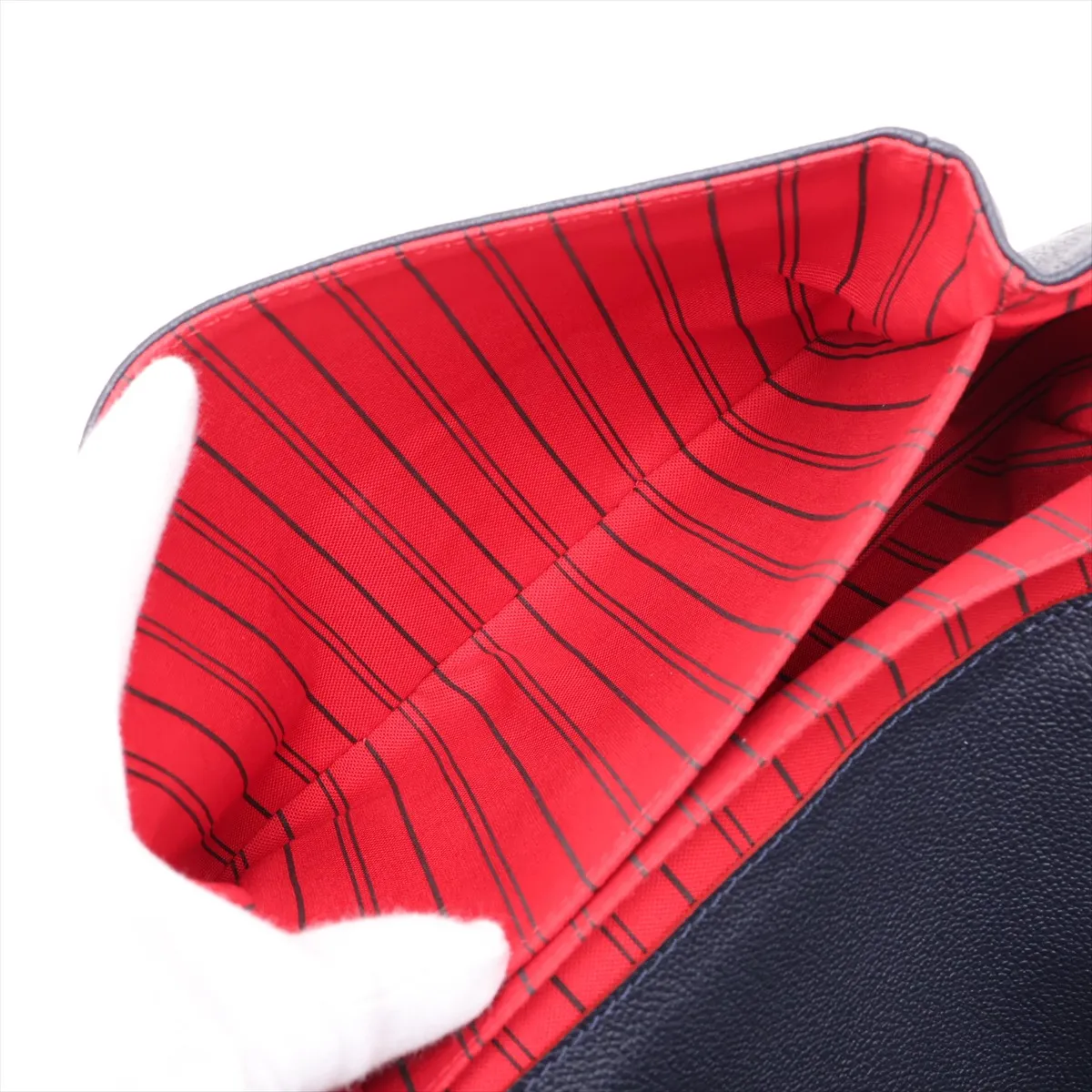 Monogram Empreinte Pochette Métis MM M44071 GI4129 Navy x Red (RFID detected) — view 8