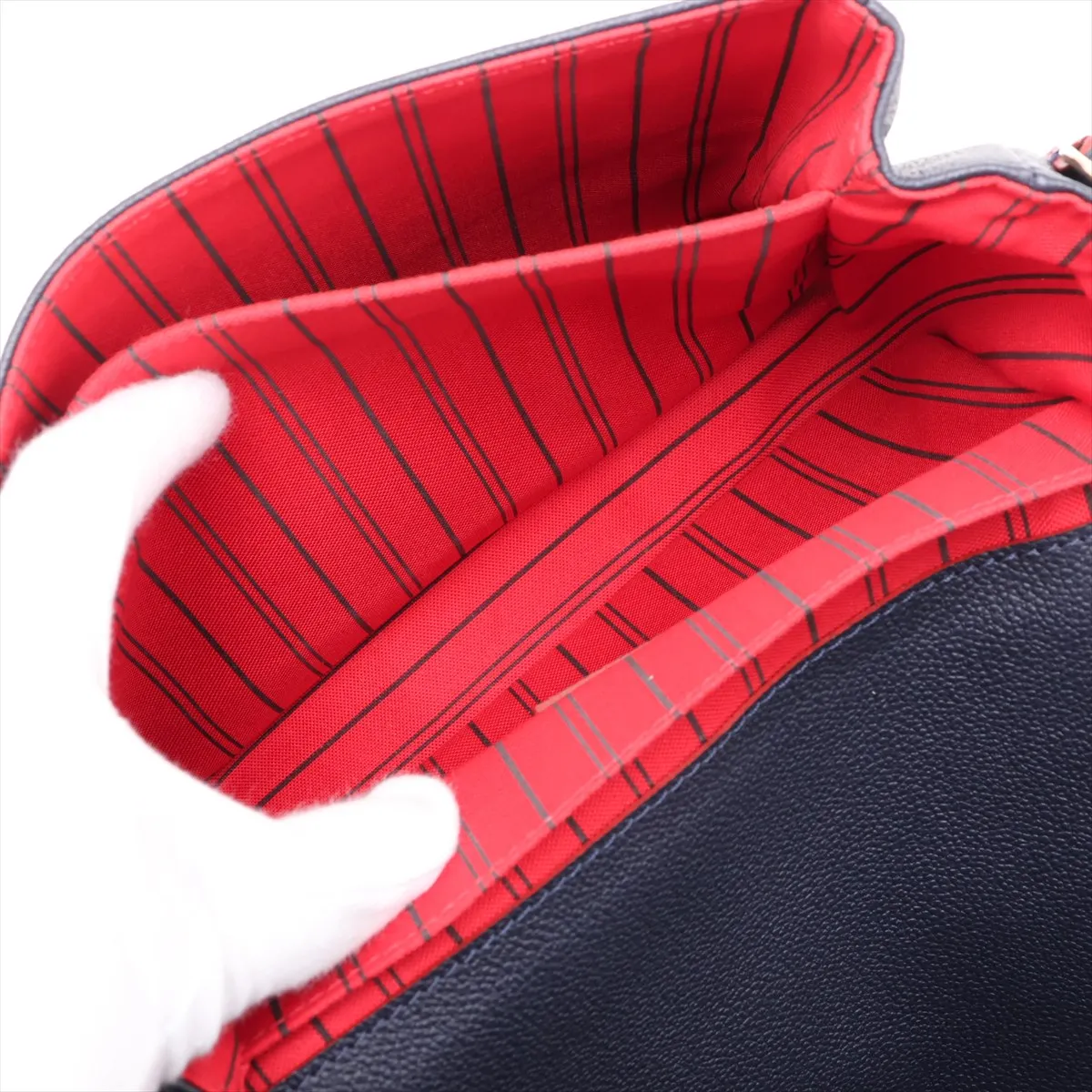 Monogram Empreinte Pochette Métis MM M44071 GI4129 Navy x Red (RFID detected) — view 9