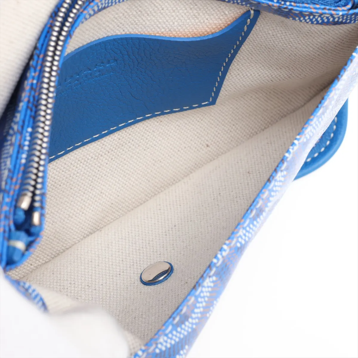Plume PVC x Leather Shoulder Bag, Blue — view 8