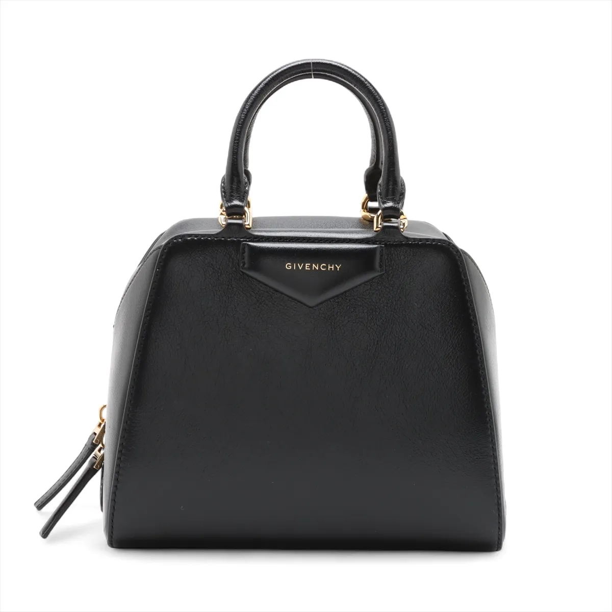 Antigona Cube Leather Handbag, Black — view 2