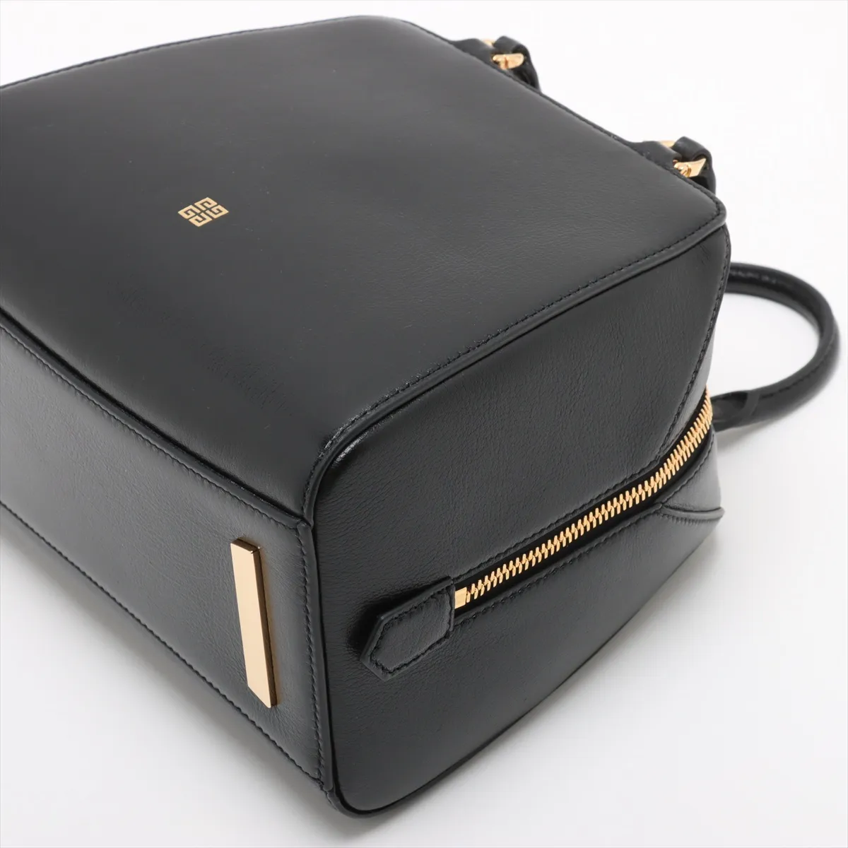 Antigona Cube Leather Handbag, Black — view 3