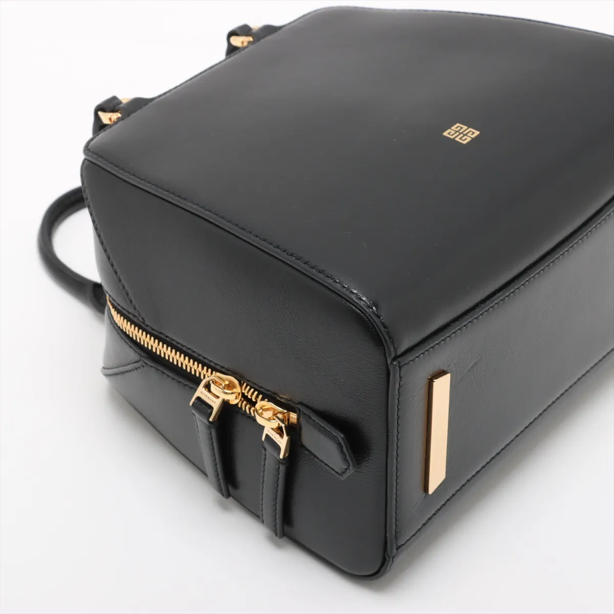 Antigona Cube Leather Handbag, Black — view 4
