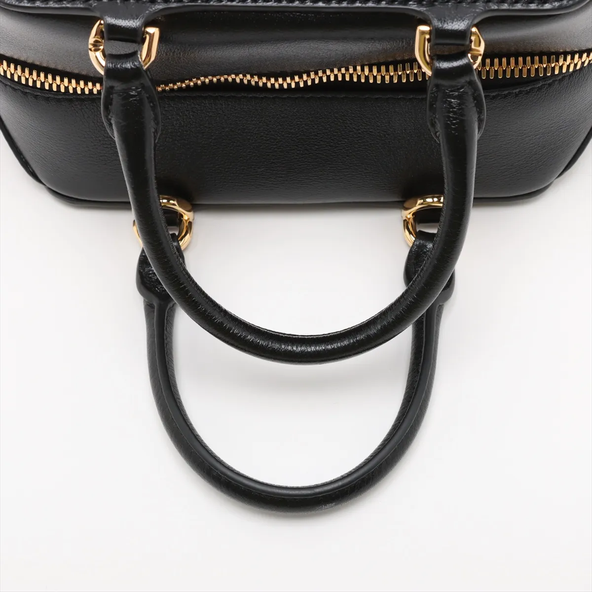Antigona Cube Leather Handbag, Black — view 5