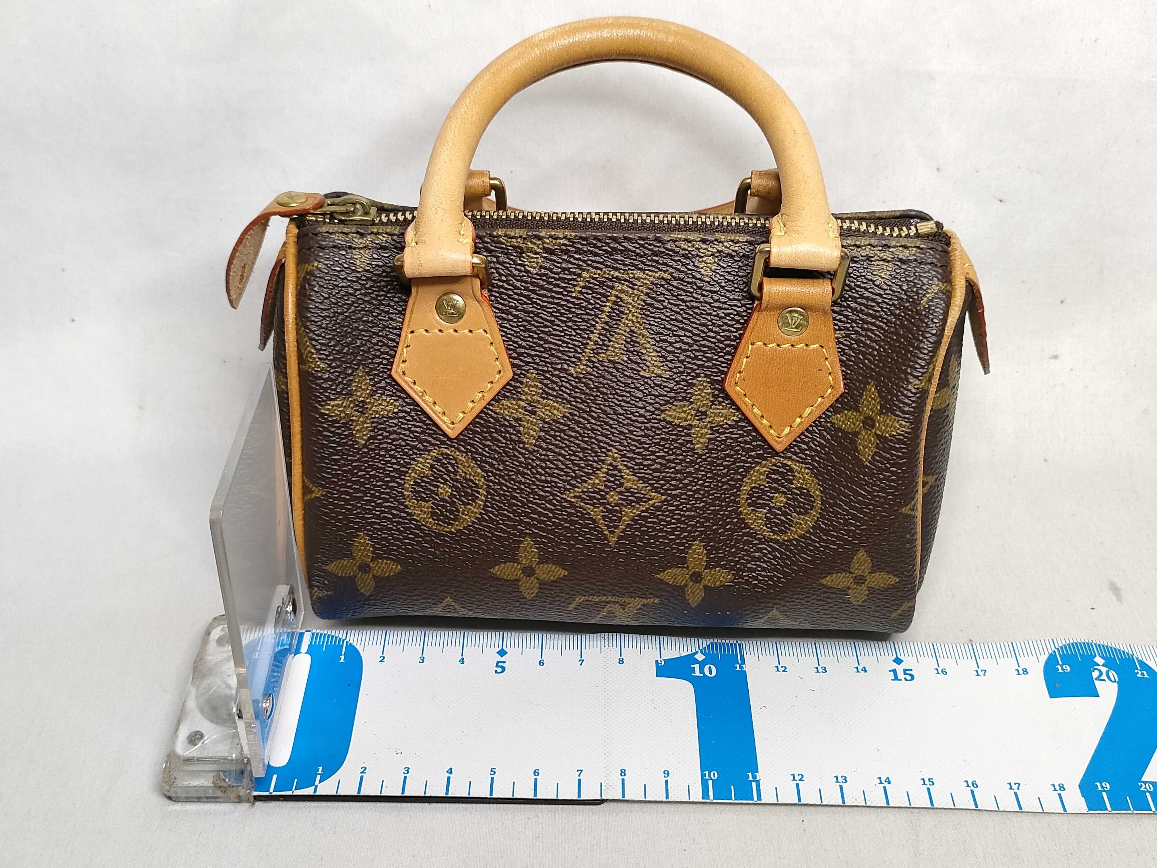 Monogram Louis Vuitton Monogram Mini Speedy M41534 Old Model Fabric Tag Boston Bag Handbag — view 2