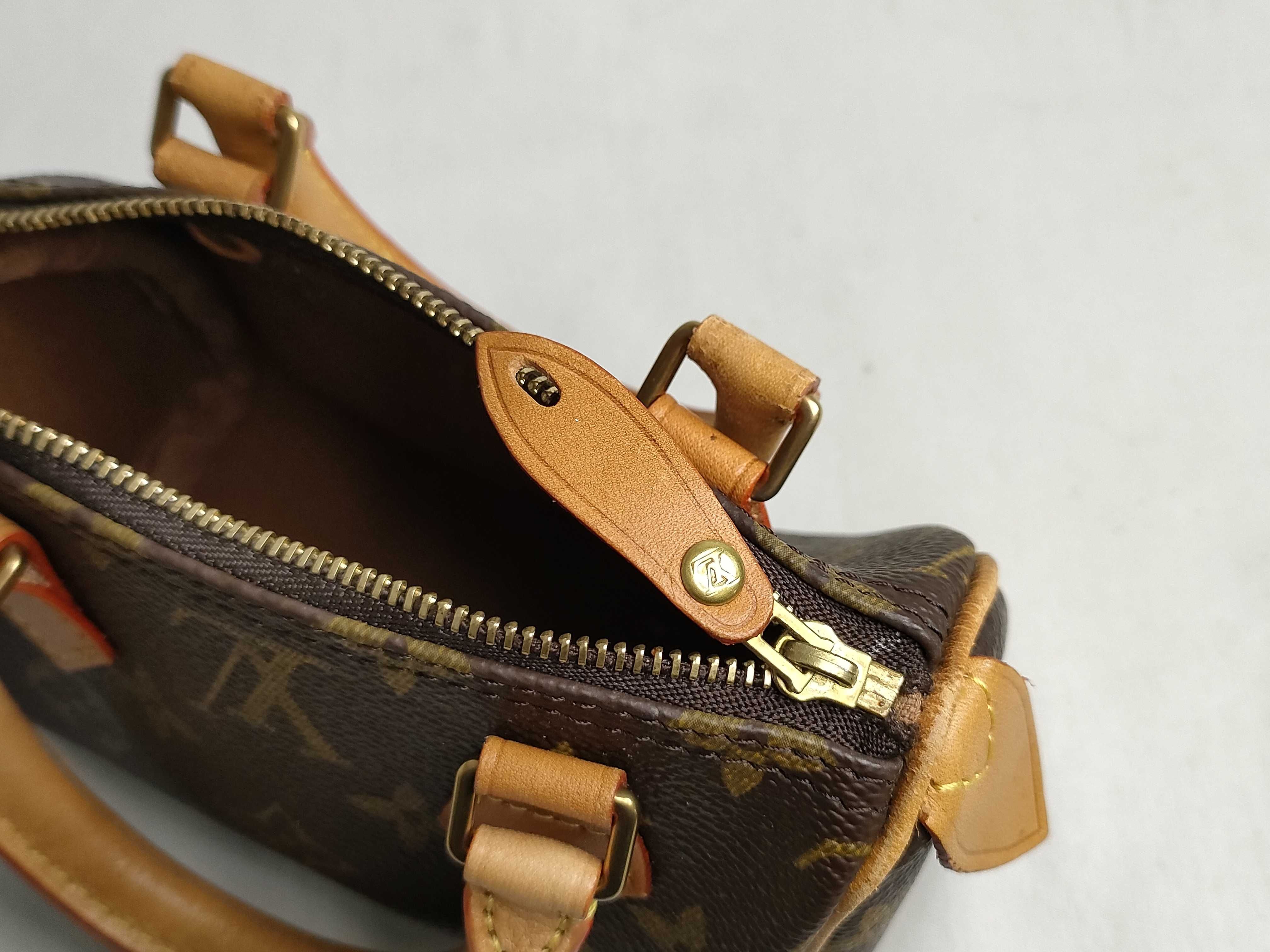 Monogram Louis Vuitton Monogram Mini Speedy M41534 Old Model Fabric Tag Boston Bag Handbag — view 12