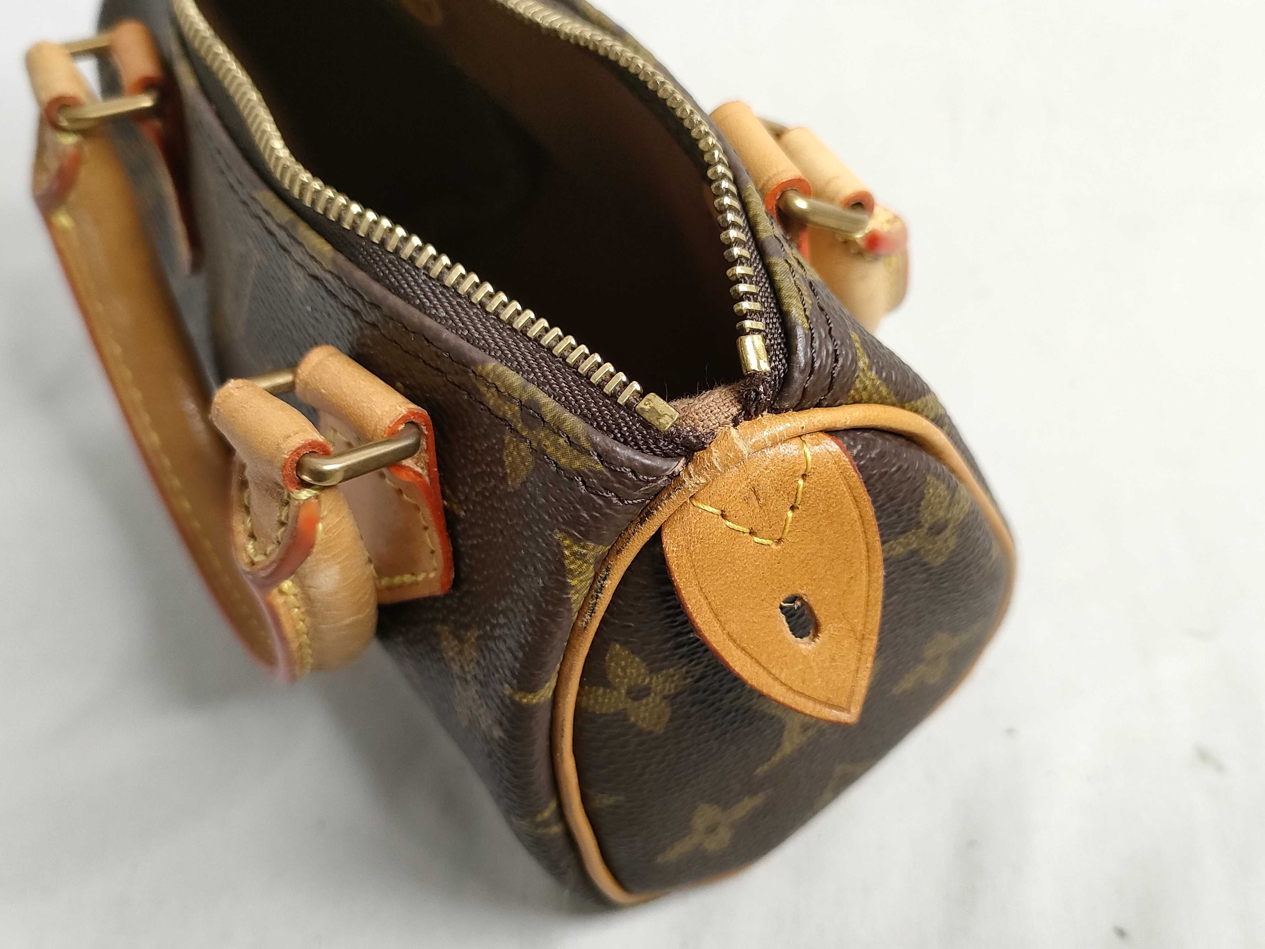 Monogram Louis Vuitton Monogram Mini Speedy M41534 Old Model Fabric Tag Boston Bag Handbag — view 13