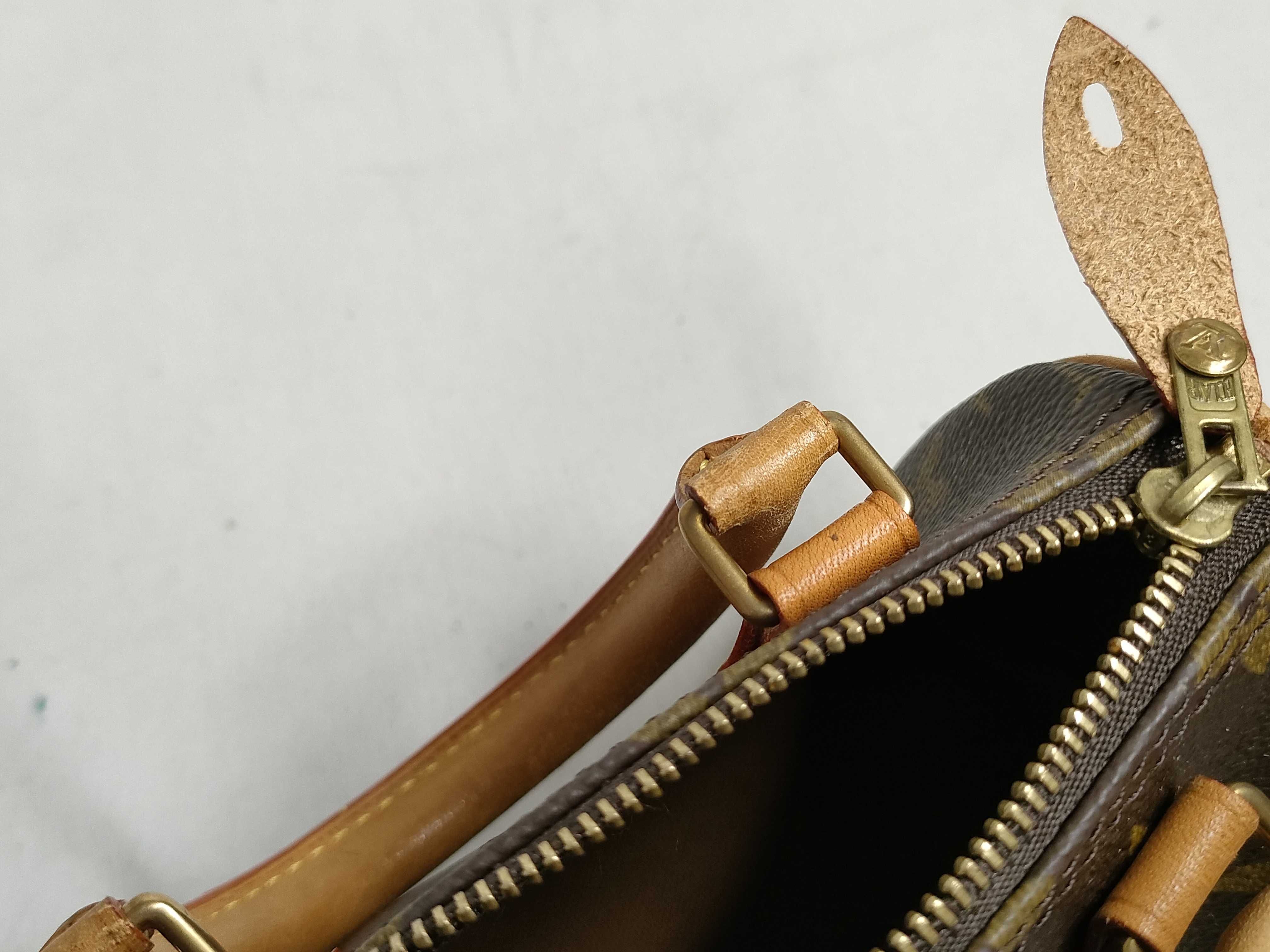 Monogram Louis Vuitton Monogram Mini Speedy M41534 Old Model Fabric Tag Boston Bag Handbag — view 14