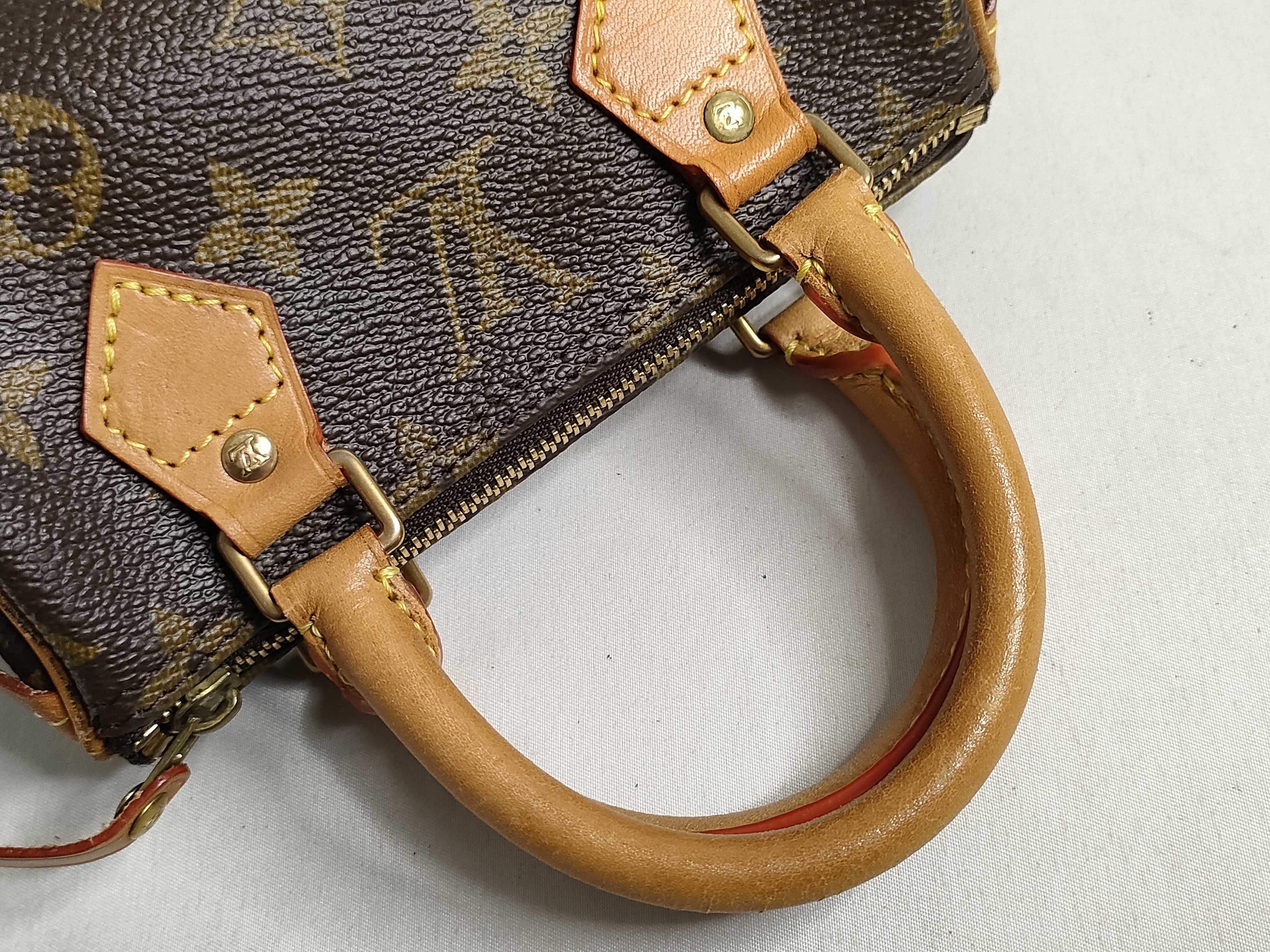 Monogram Louis Vuitton Monogram Mini Speedy M41534 Old Model Fabric Tag Boston Bag Handbag — view 3