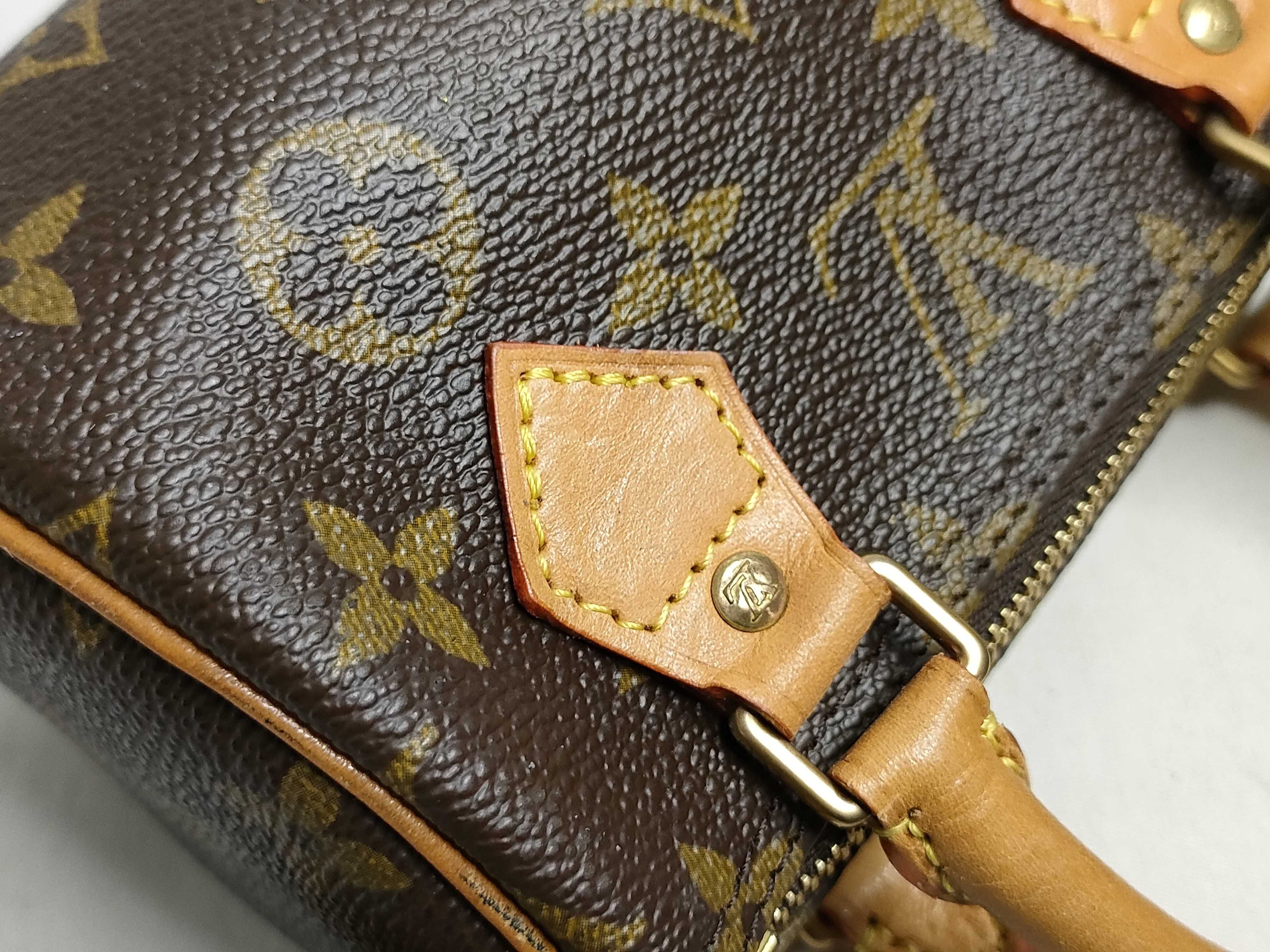 Monogram Louis Vuitton Monogram Mini Speedy M41534 Old Model Fabric Tag Boston Bag Handbag — view 5