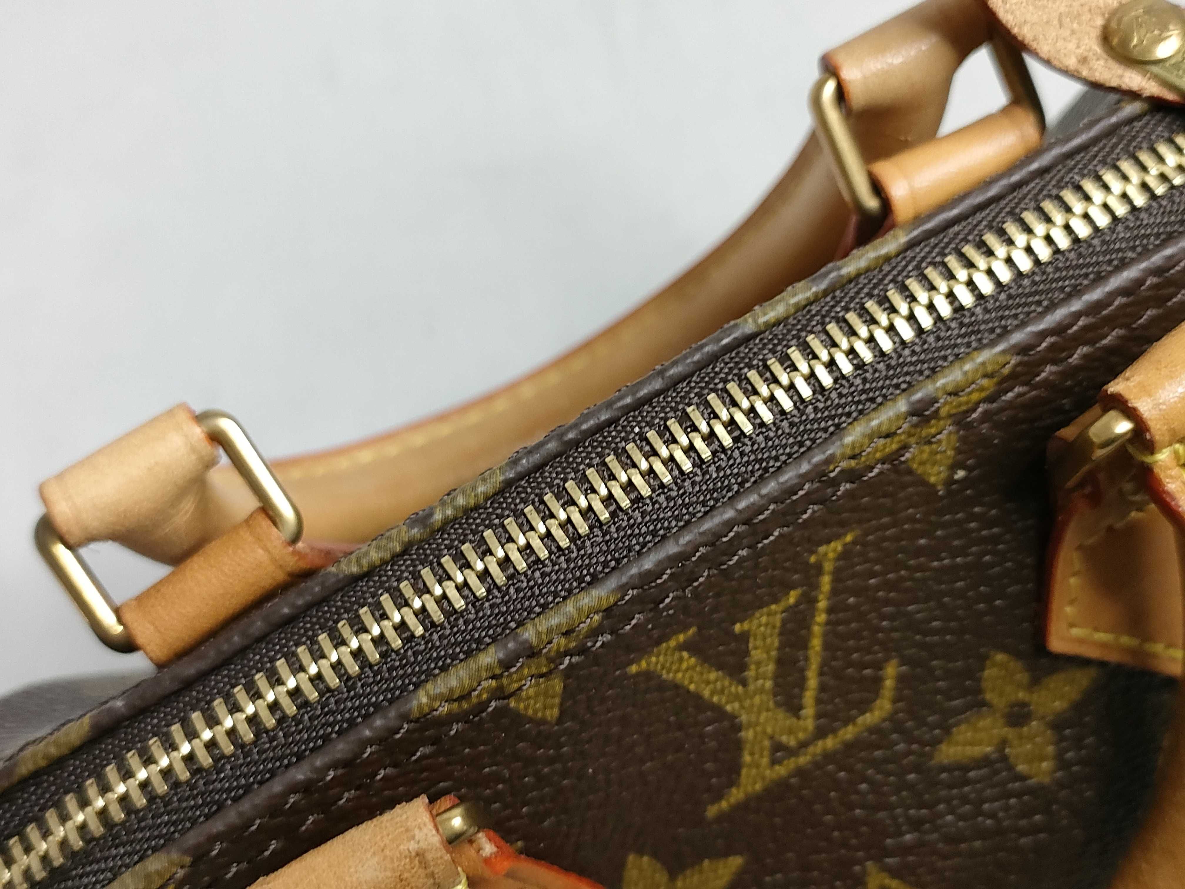 Monogram Louis Vuitton Monogram Mini Speedy M41534 Old Model Fabric Tag Boston Bag Handbag — view 8