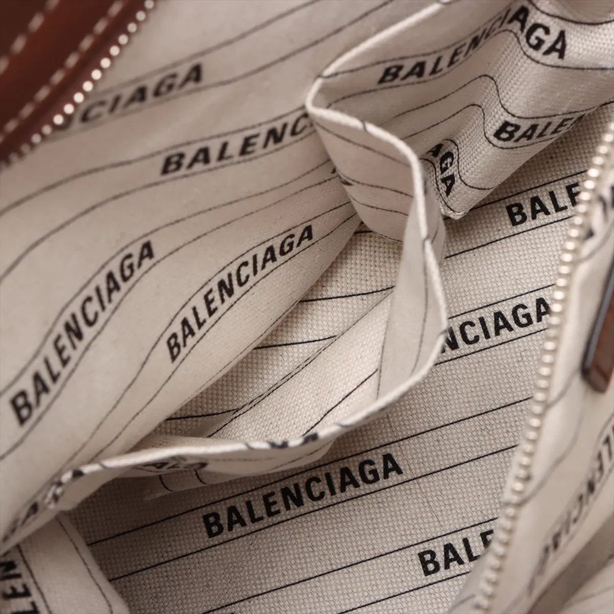 x Balenciaga GG Canvas The Hacker Project Canvas x Leather 2WAY Handbag Brown 681695 With Mirror — view 10