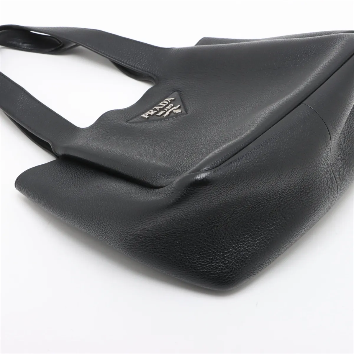 Vitello Dino Leather Handbag Black — view 4