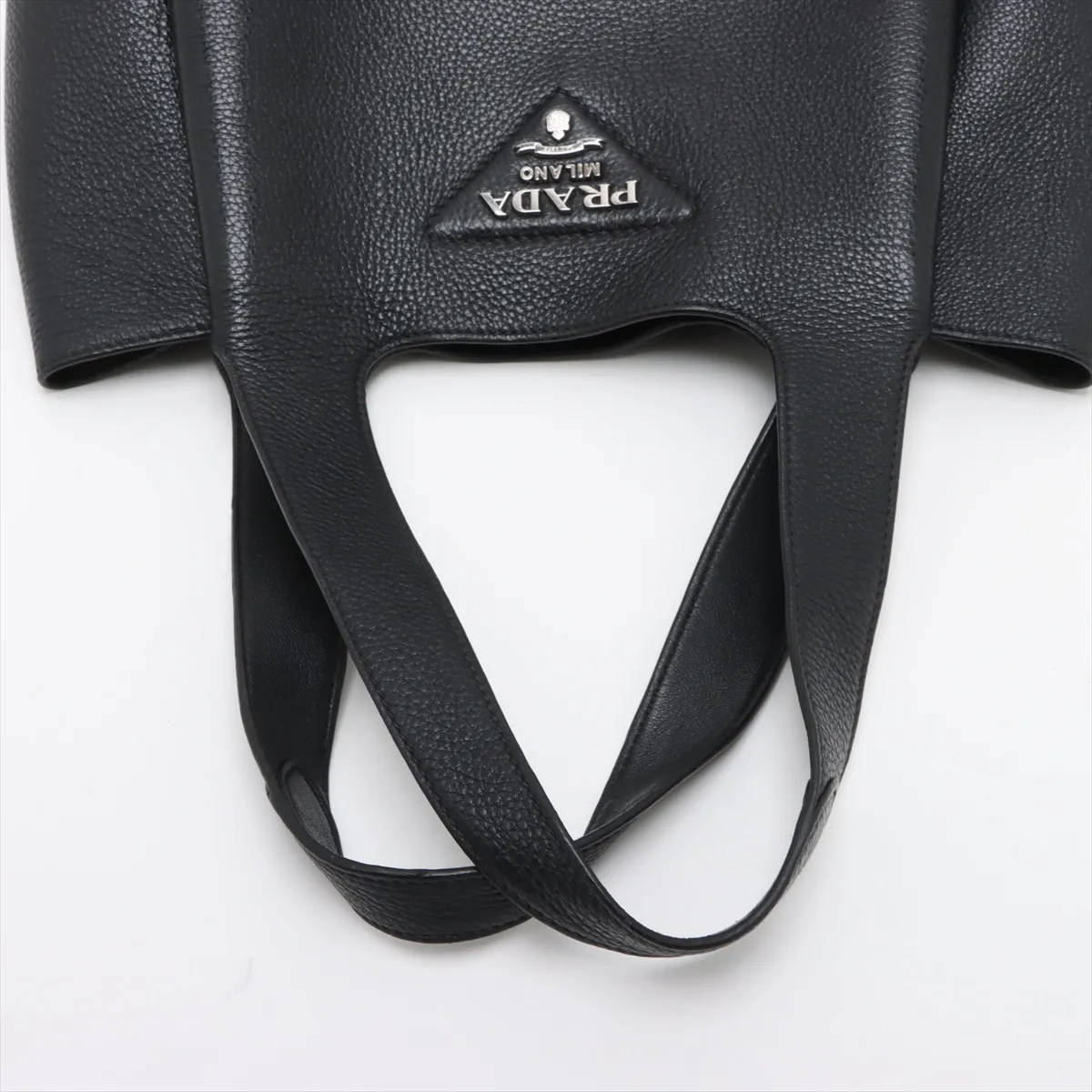 Vitello Dino Leather Handbag Black — view 5