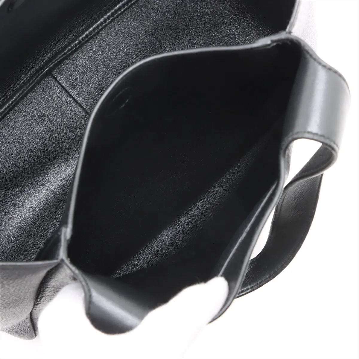 Vitello Dino Leather Handbag Black — view 8