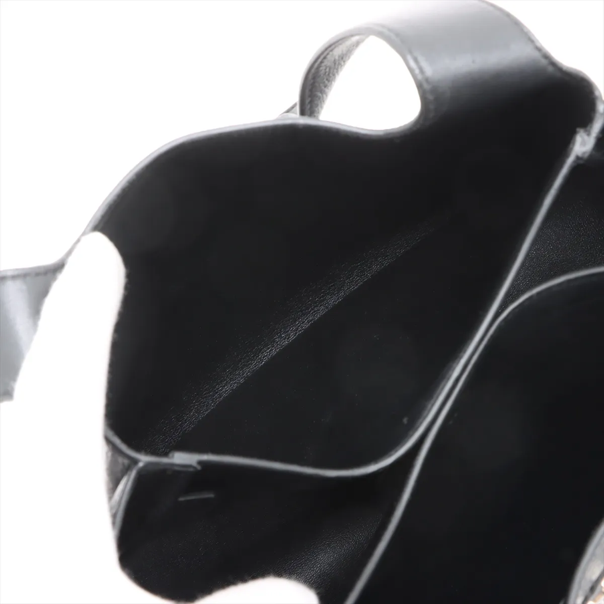 Vitello Dino Leather Handbag Black — view 9