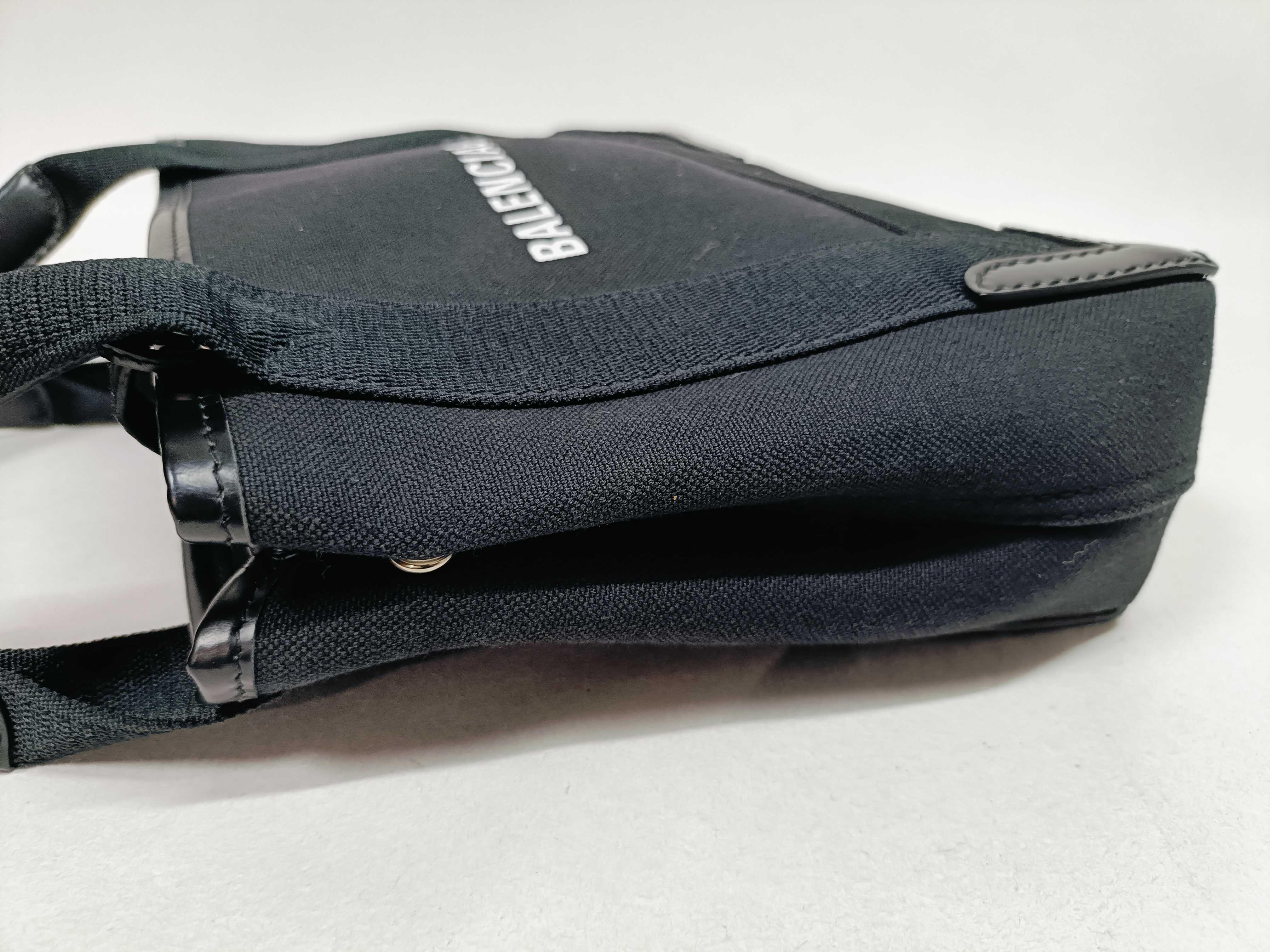 Canvas x Leather 2-Way Navy Cabas XS Handbag — view 13