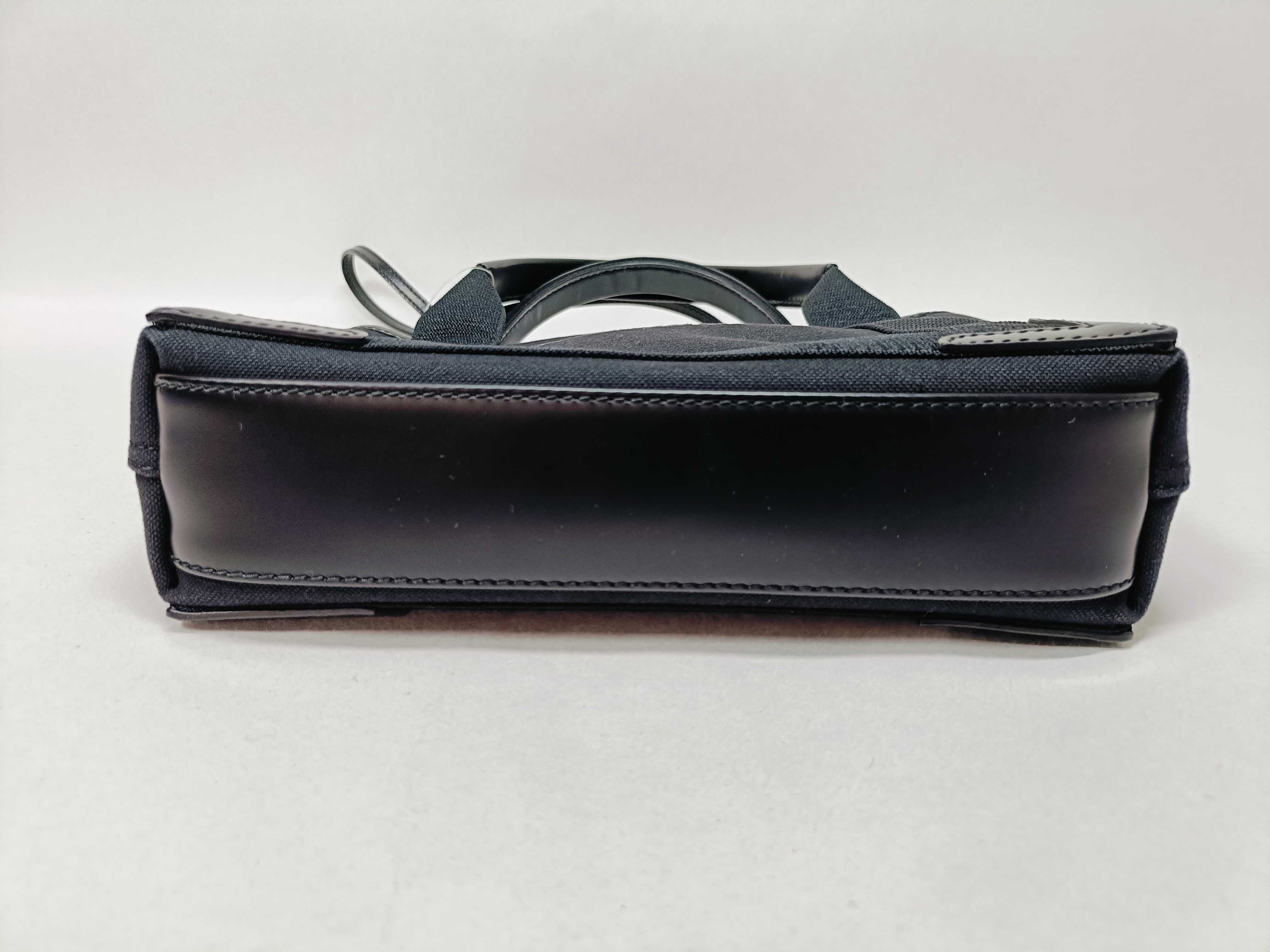 Canvas x Leather 2-Way Navy Cabas XS Handbag — view 7