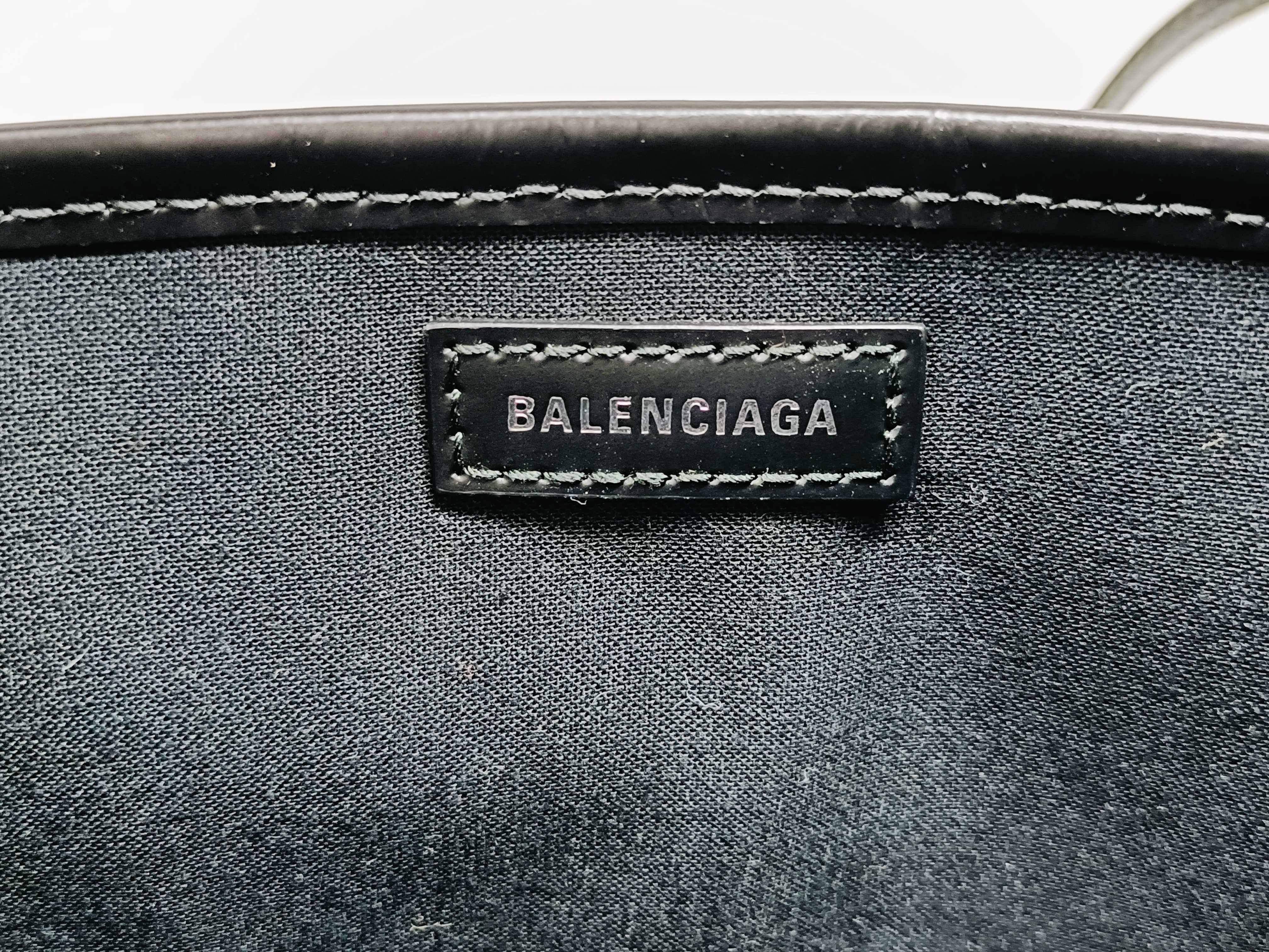 Canvas x Leather 2-Way Navy Cabas XS Handbag — view 10