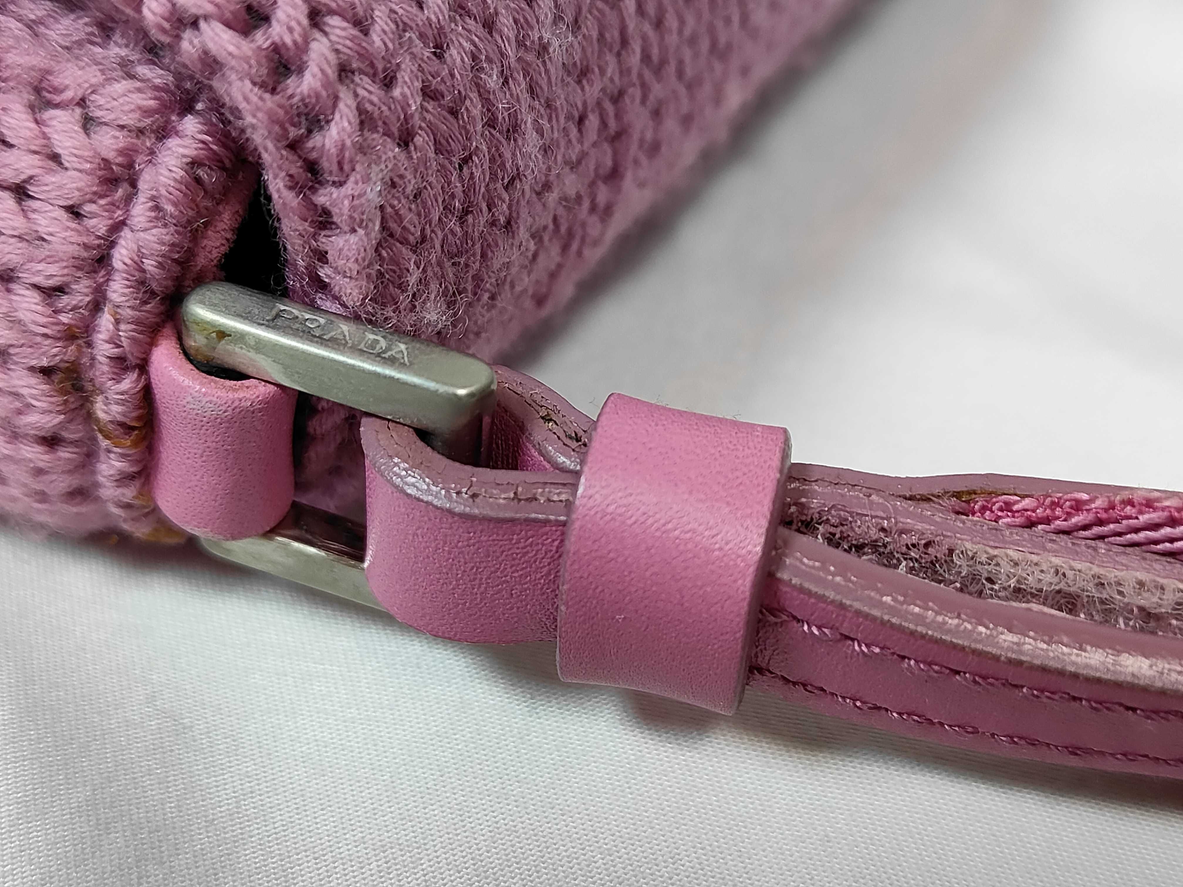 00s B9443 Shoulder Bag Knit Archive Pink Shoulder Bag — view 5
