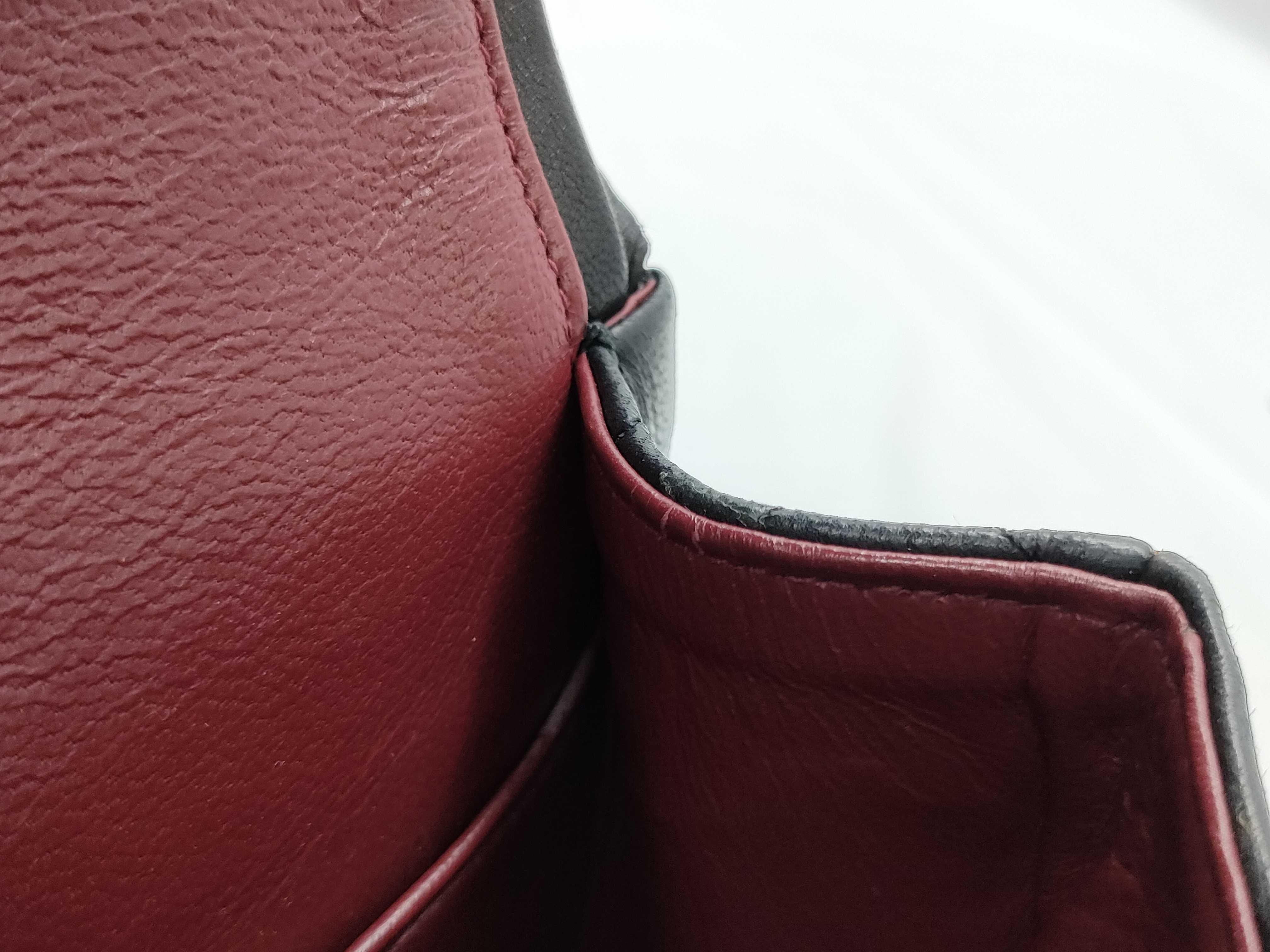 Lambskin Matelassé Double Flap Lambskin Shoulder Bag, Black with Gold Hardware and Card Holder — view 11