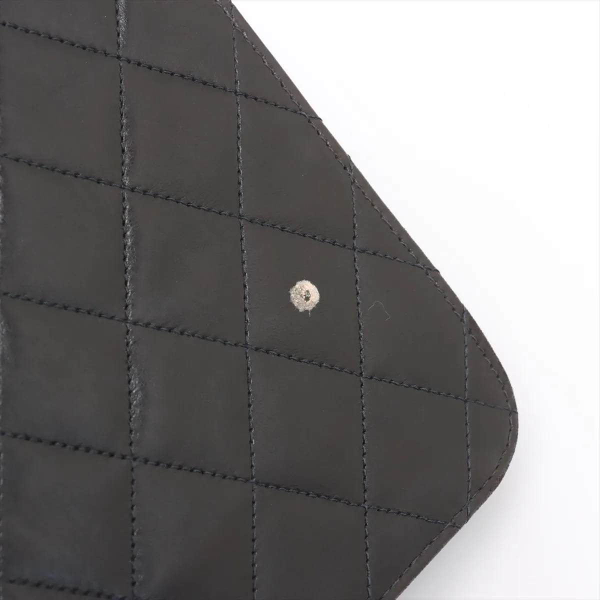 Matelassé Lambskin Chain Shoulder Bag, Push Lock, Black with Gold Hardware, 5757703 (Serial Number 5) — view 10