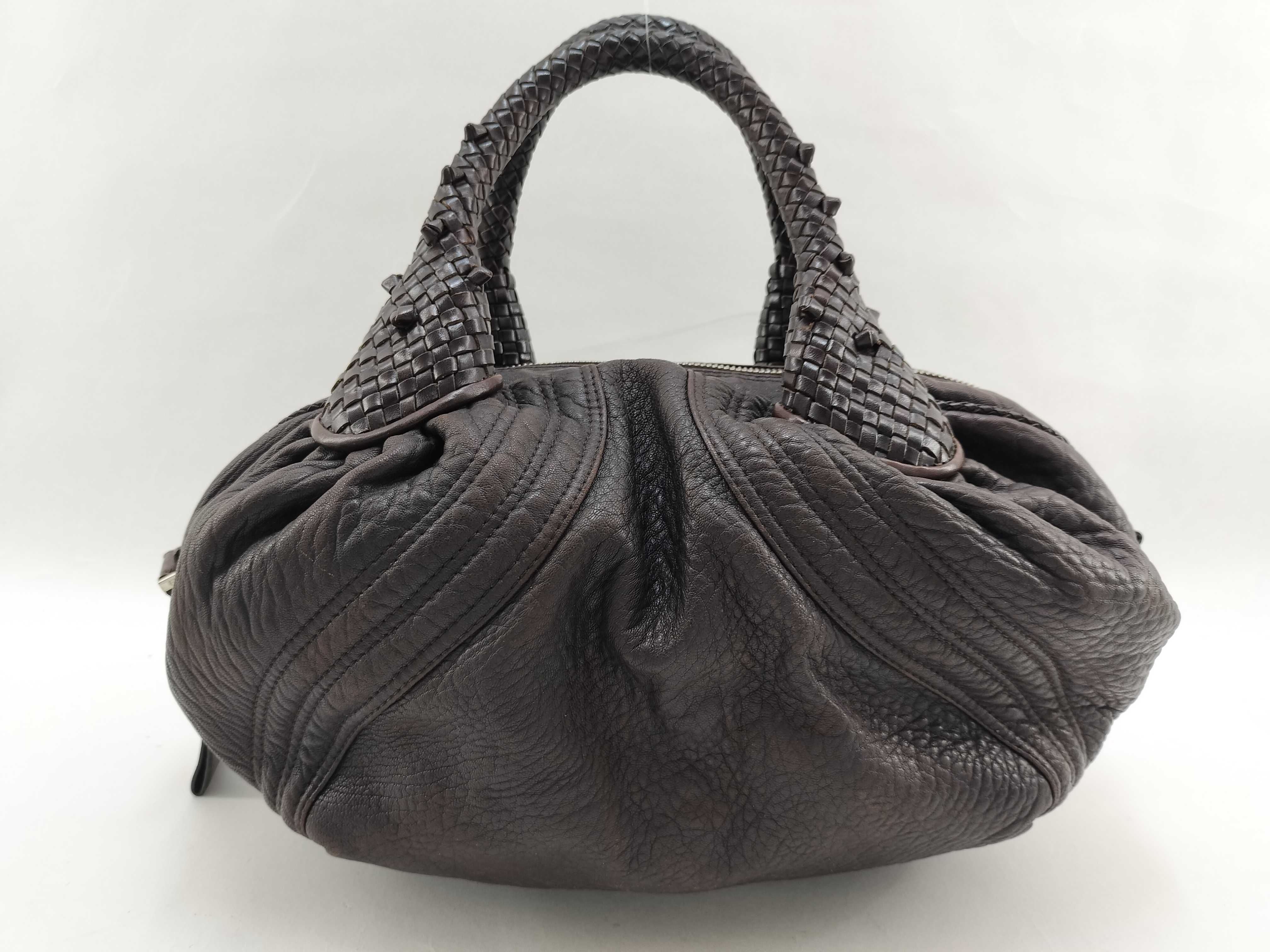 321 8BL078 Handbag Spy Bag Leather Brown