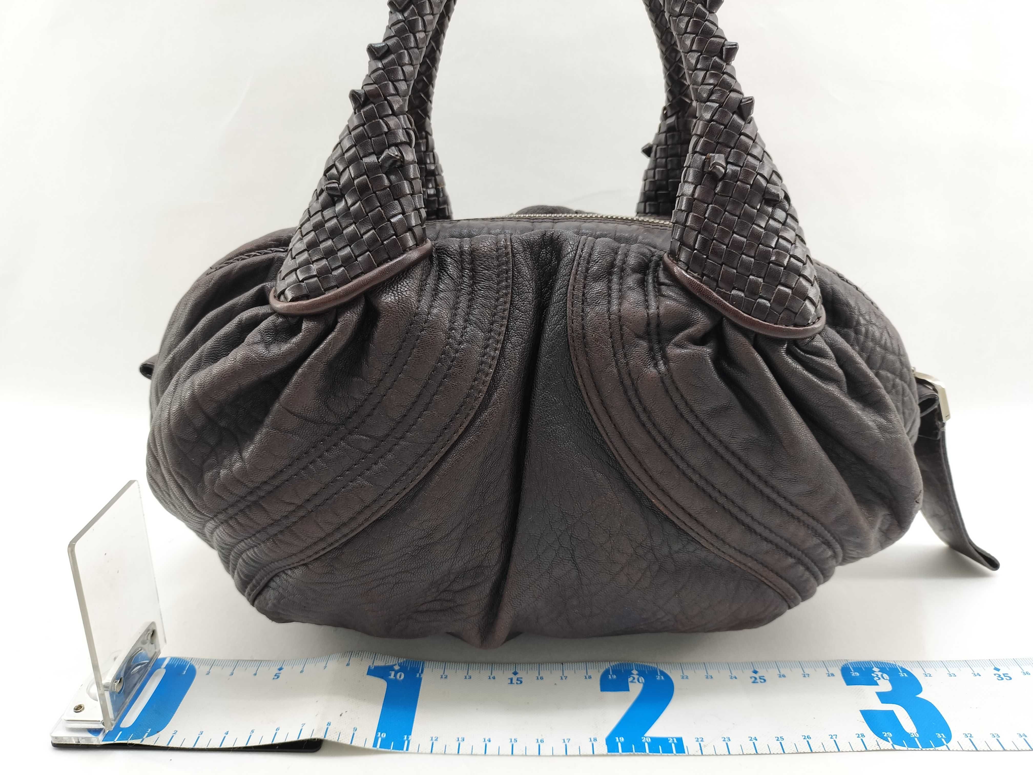321 8BL078 Handbag Spy Bag Leather Brown — view 2