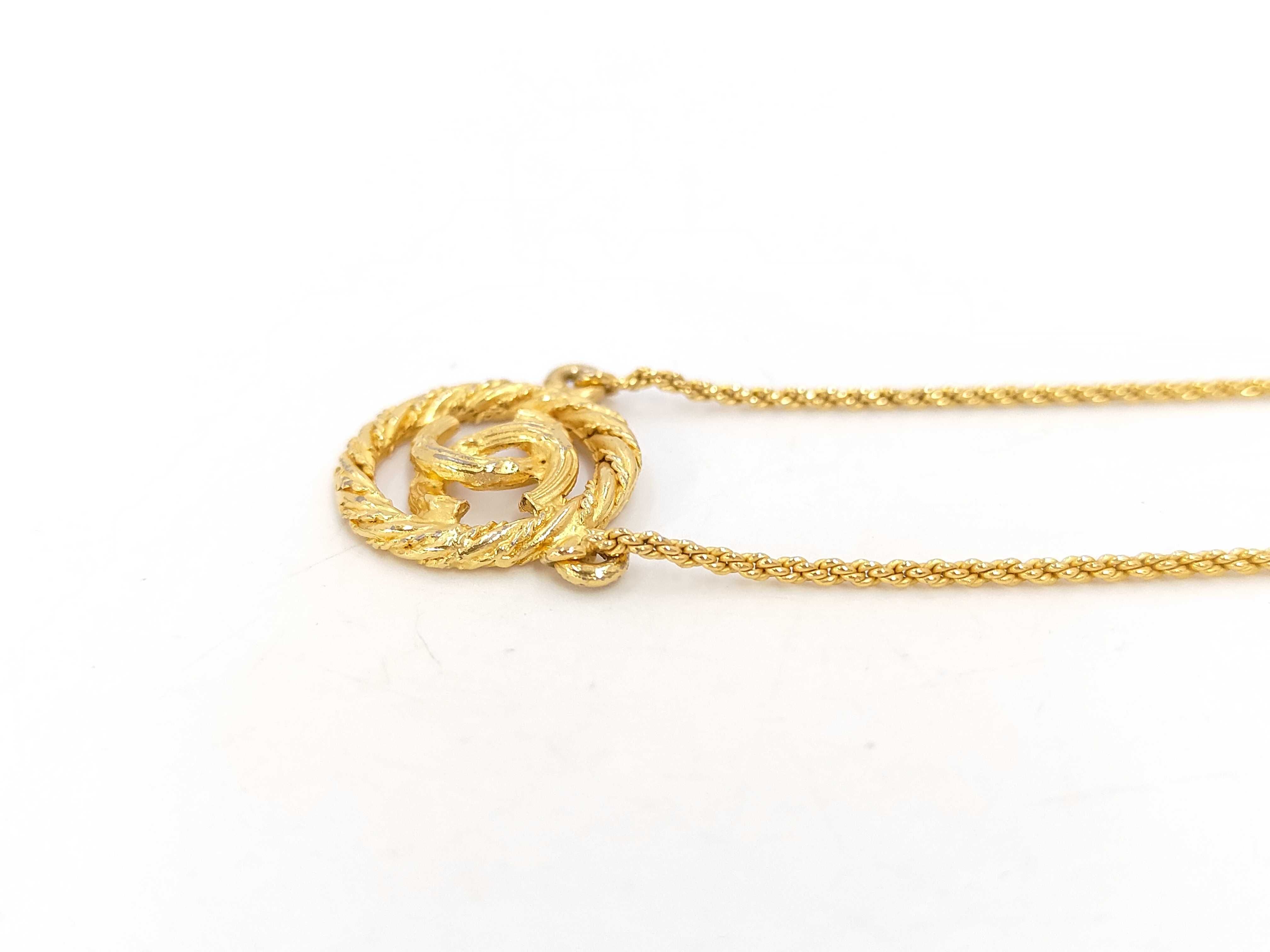 Circle Coco Mark Gold Necklace — view 2