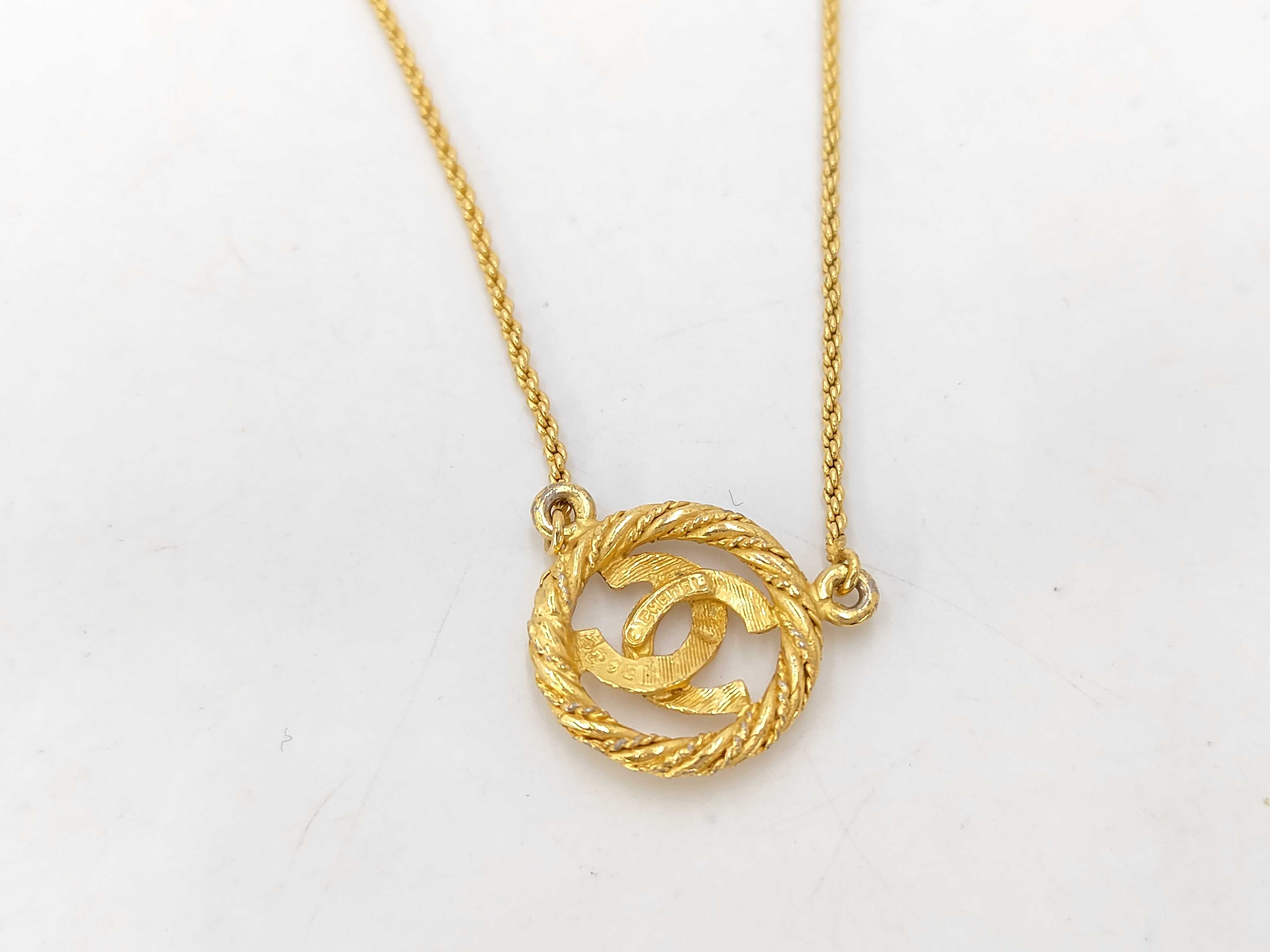 Circle Coco Mark Gold Necklace — view 3