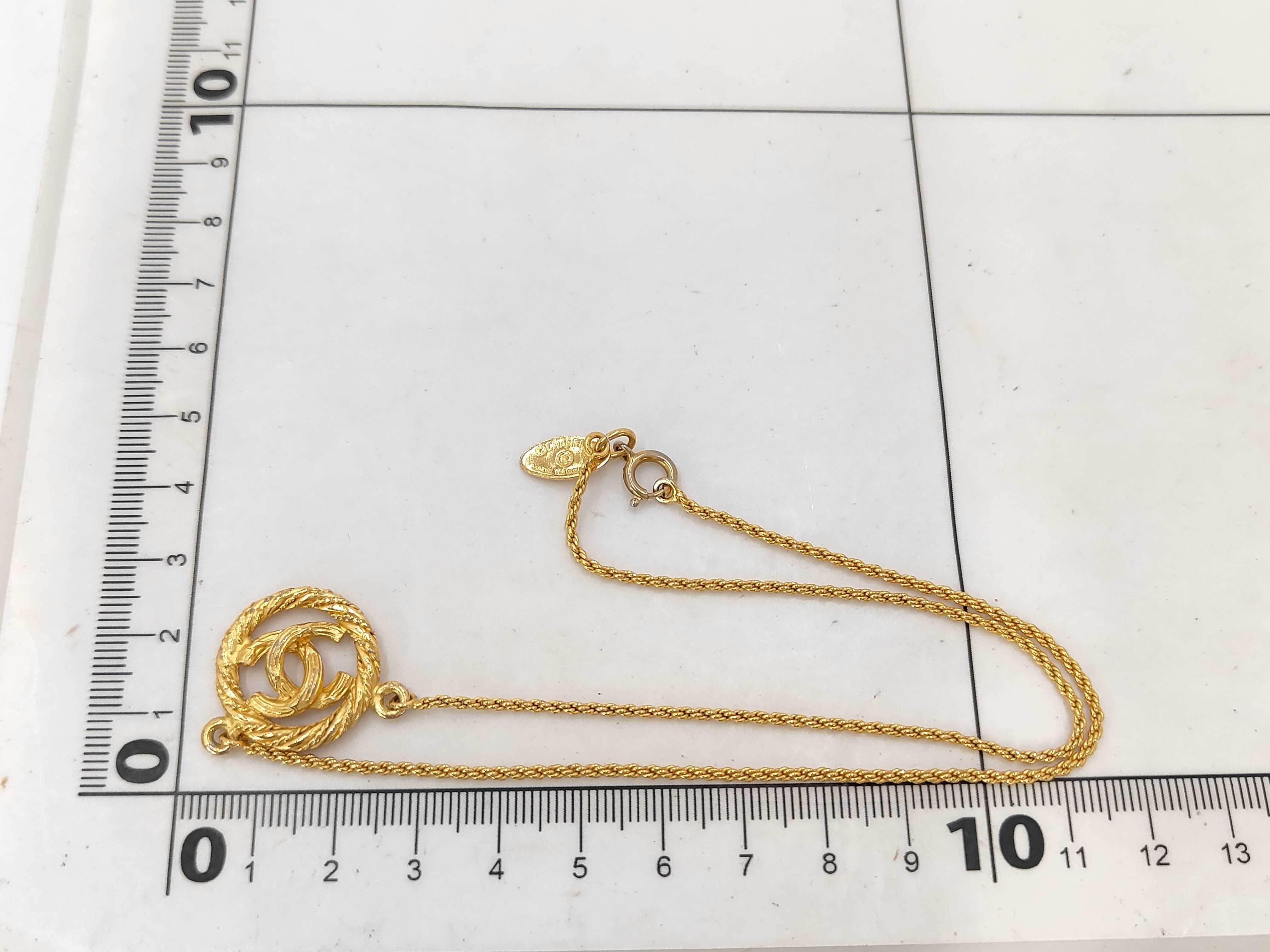 Circle Coco Mark Gold Necklace — view 7