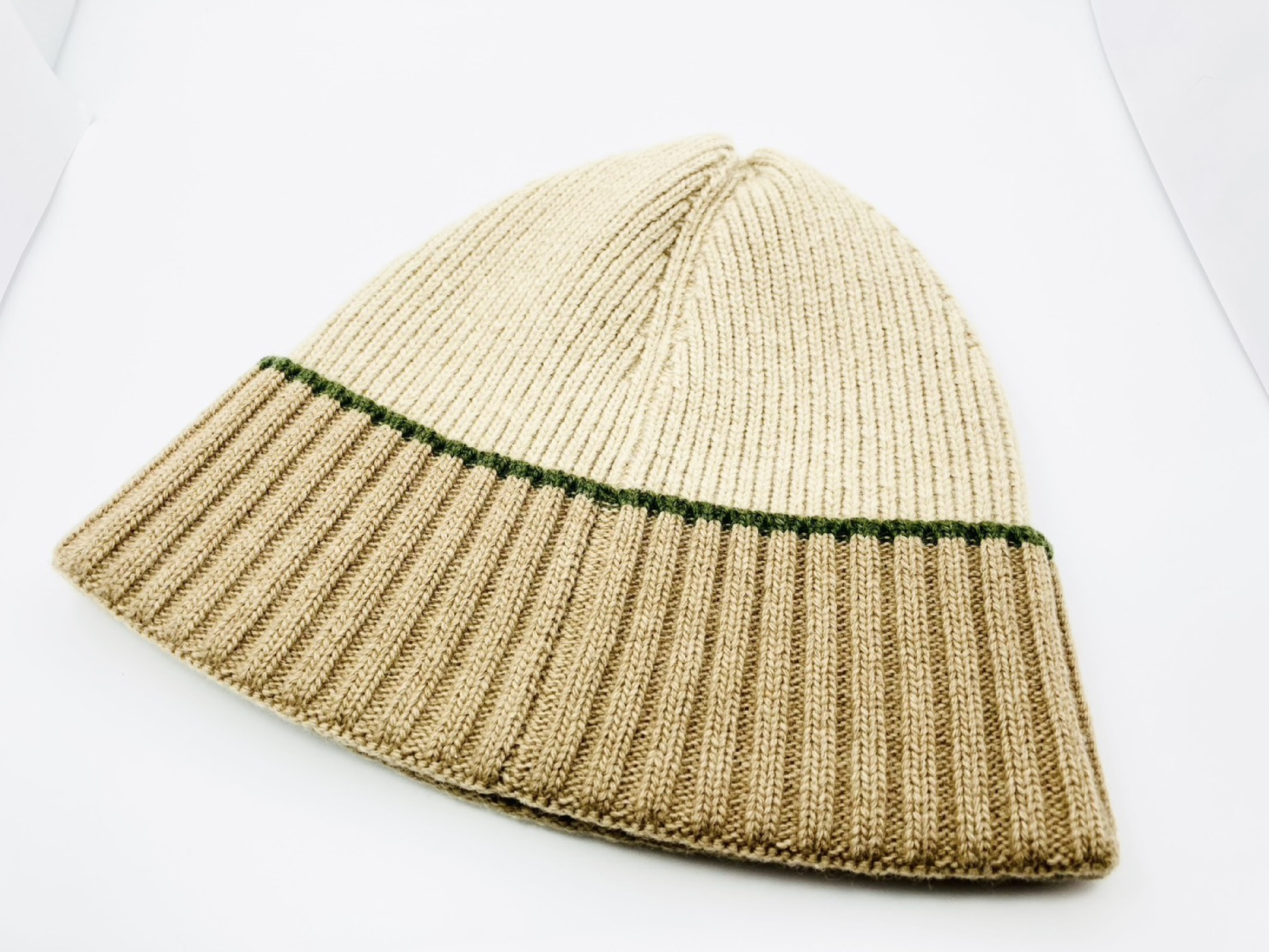 Anagram Beanie Knit Cap, Wool, Beige, Other Accessories — view 2