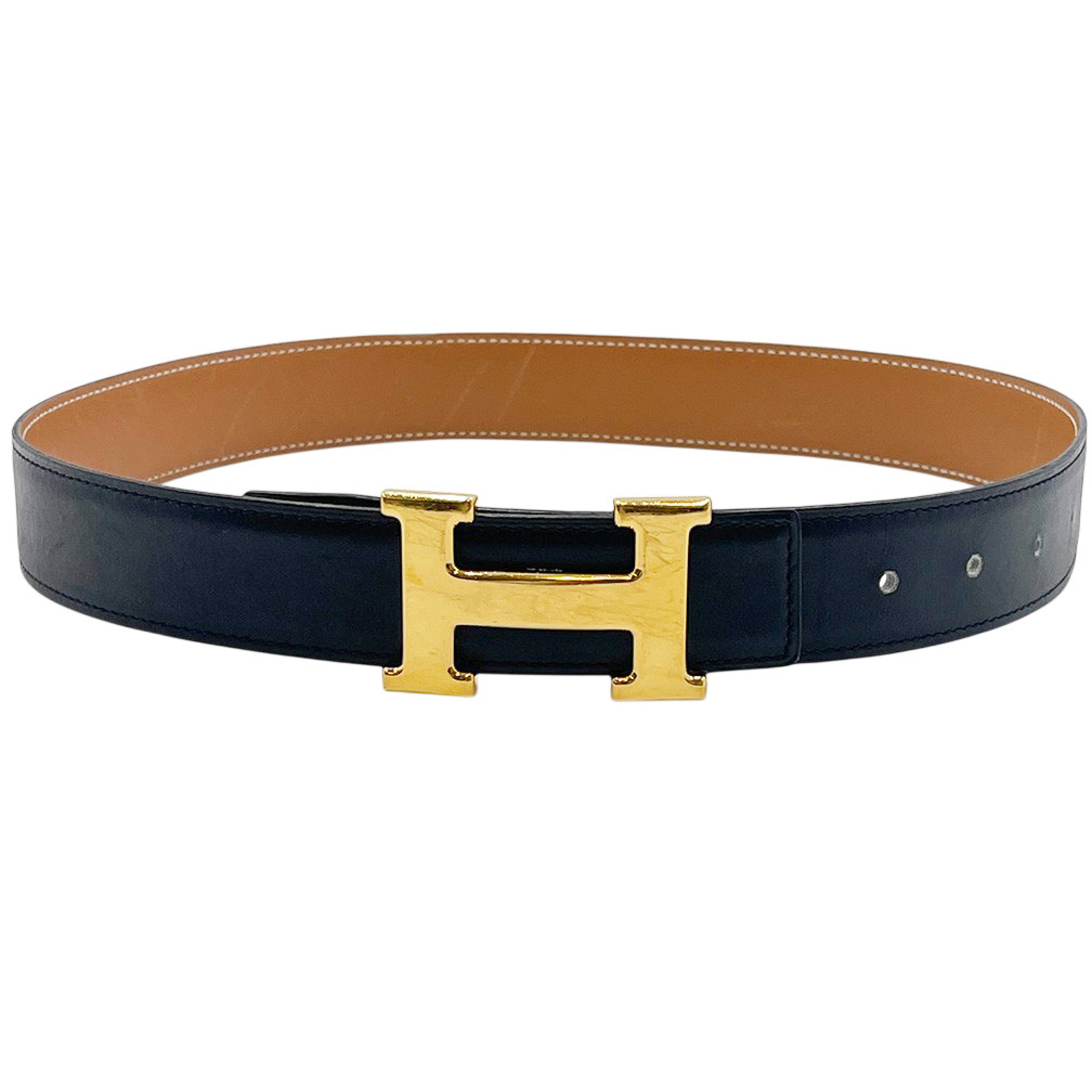 H Belt/Box/OX/Size 70/Noir/Natural Belt — view 2