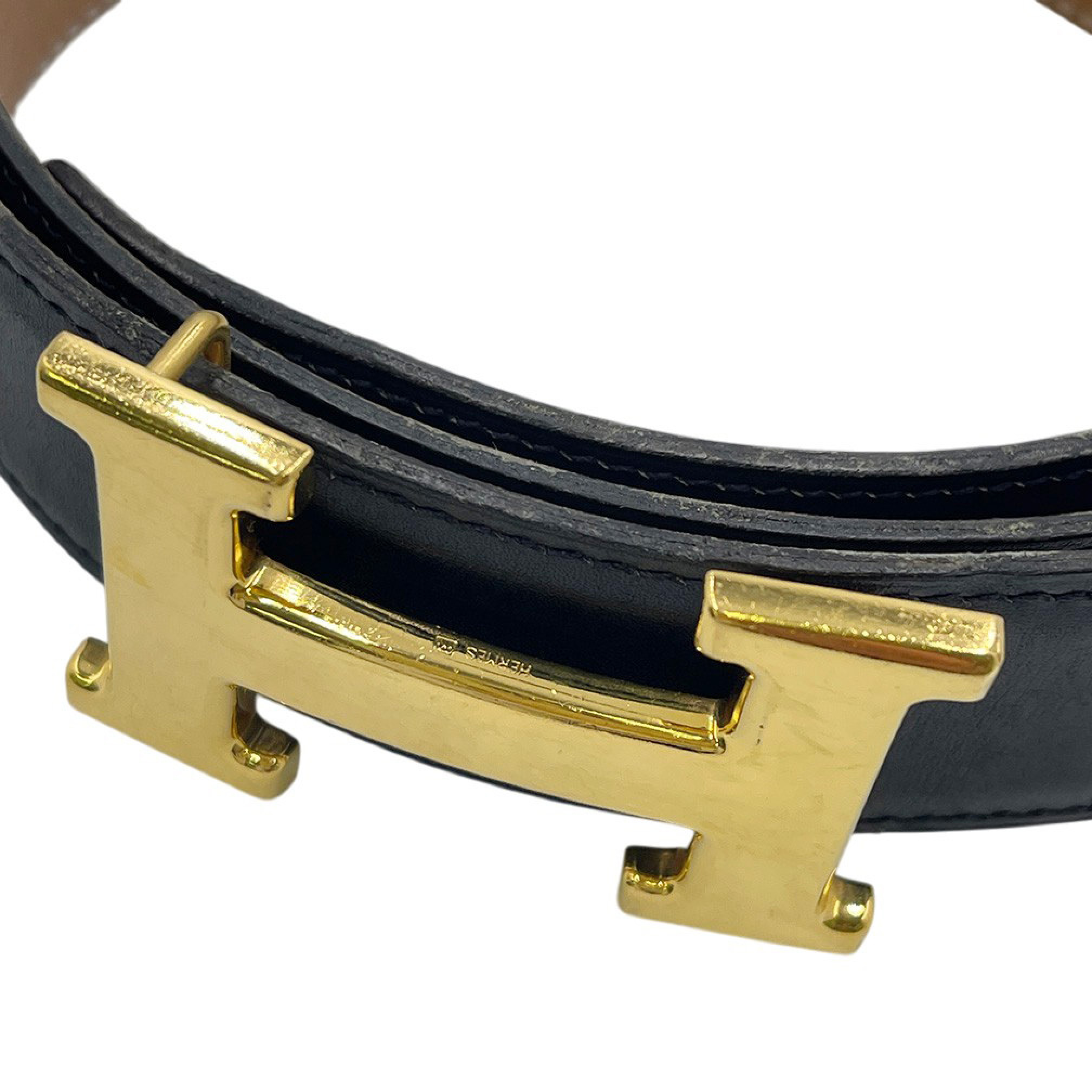 H Belt/Box/OX/Size 70/Noir/Natural Belt — view 3