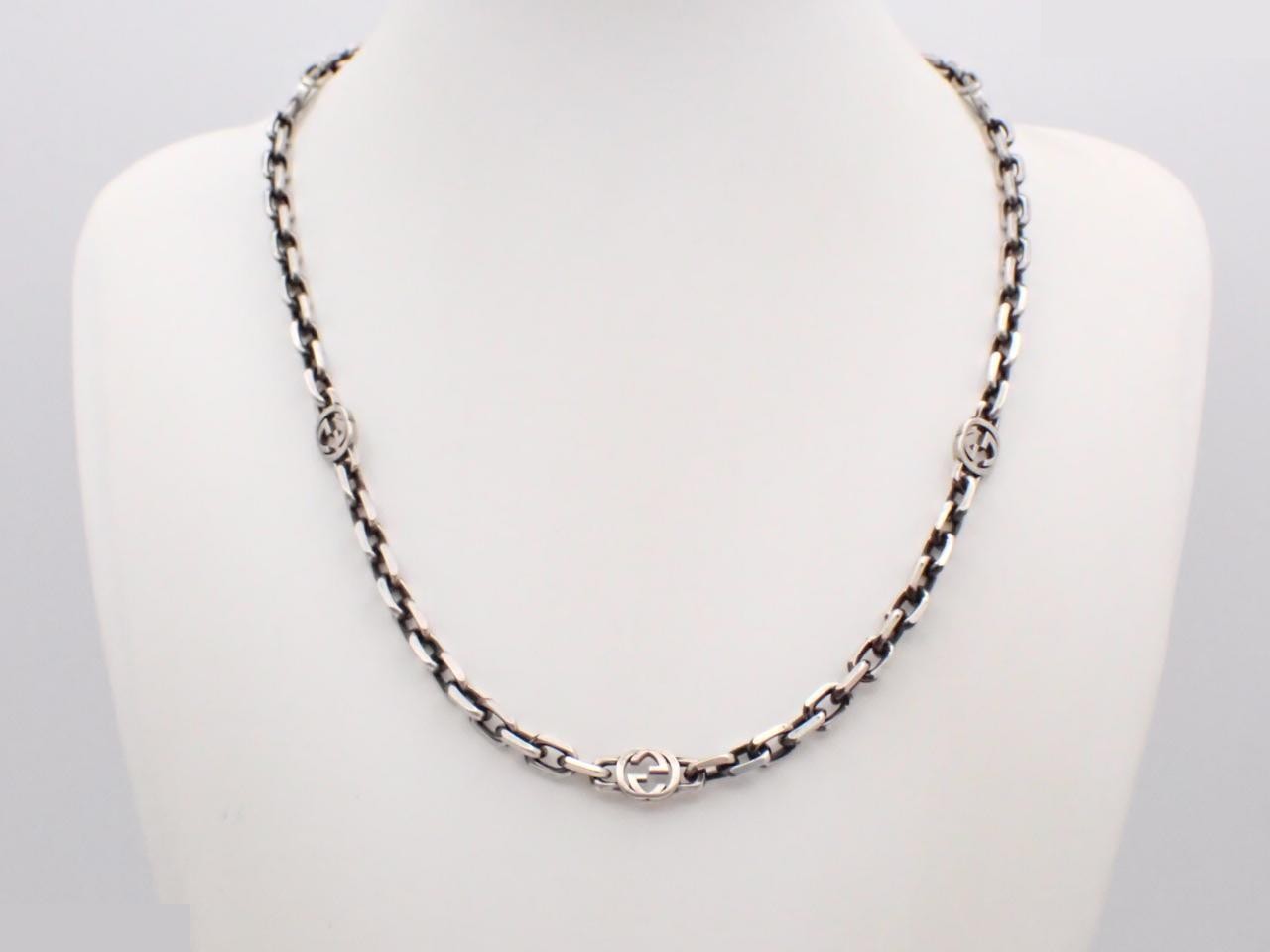 Necklace, interlocking design, 925 silver, 58.6g, chain approximately 56cm — view 3