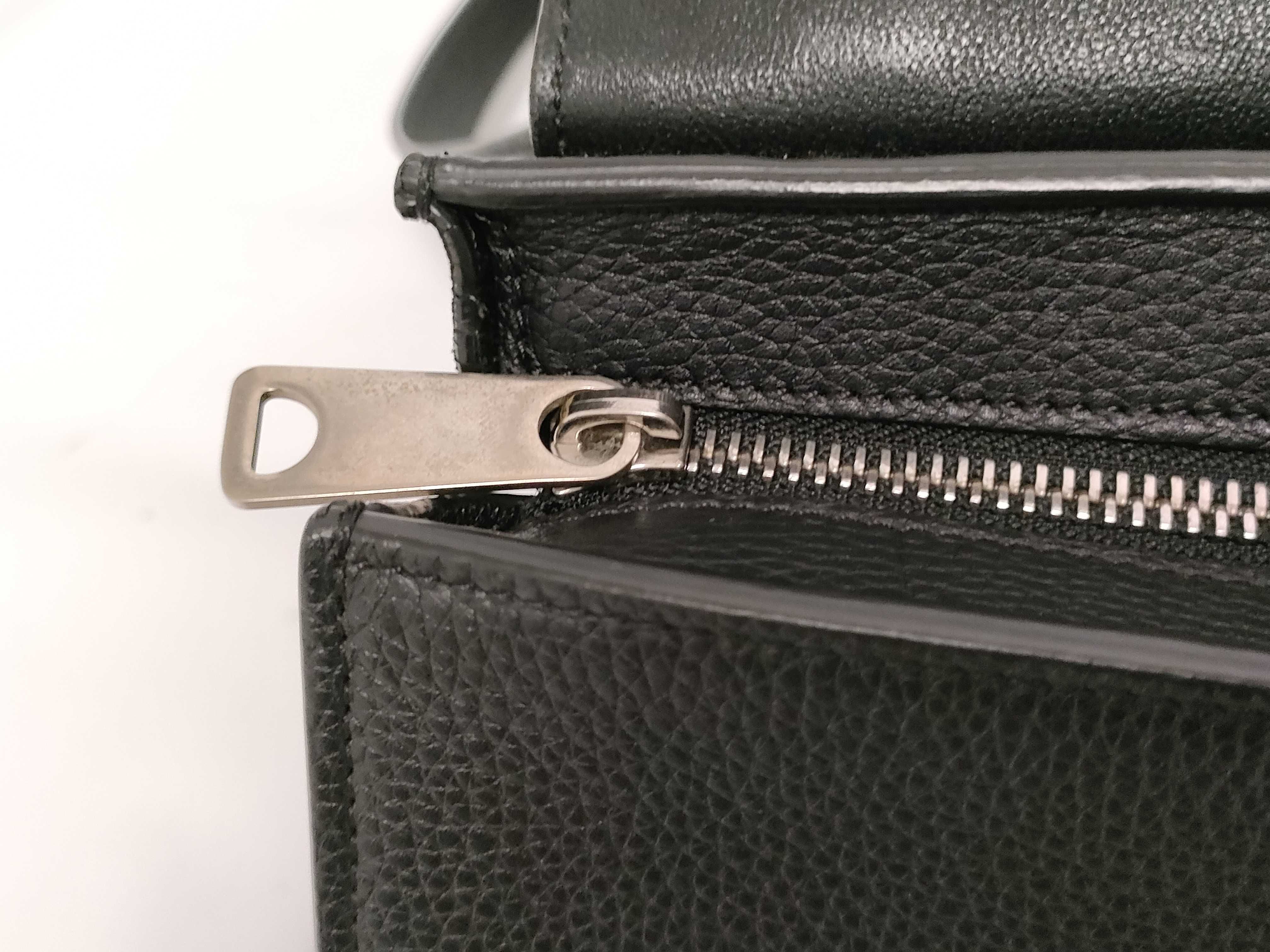 Trapeze Leather x Suede Handbag, Black — view 12