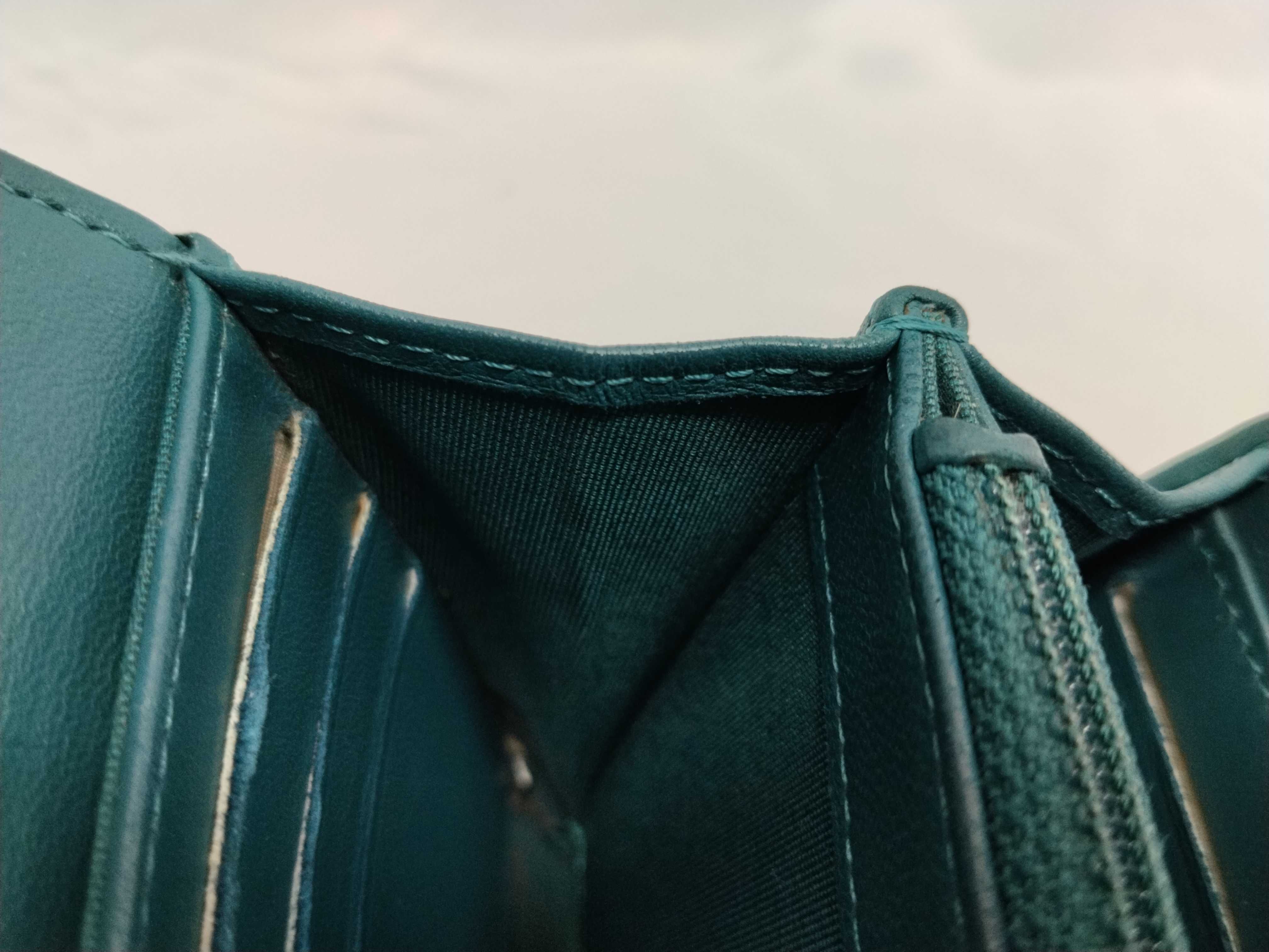 V-stitch lambskin flap wallet — view 11