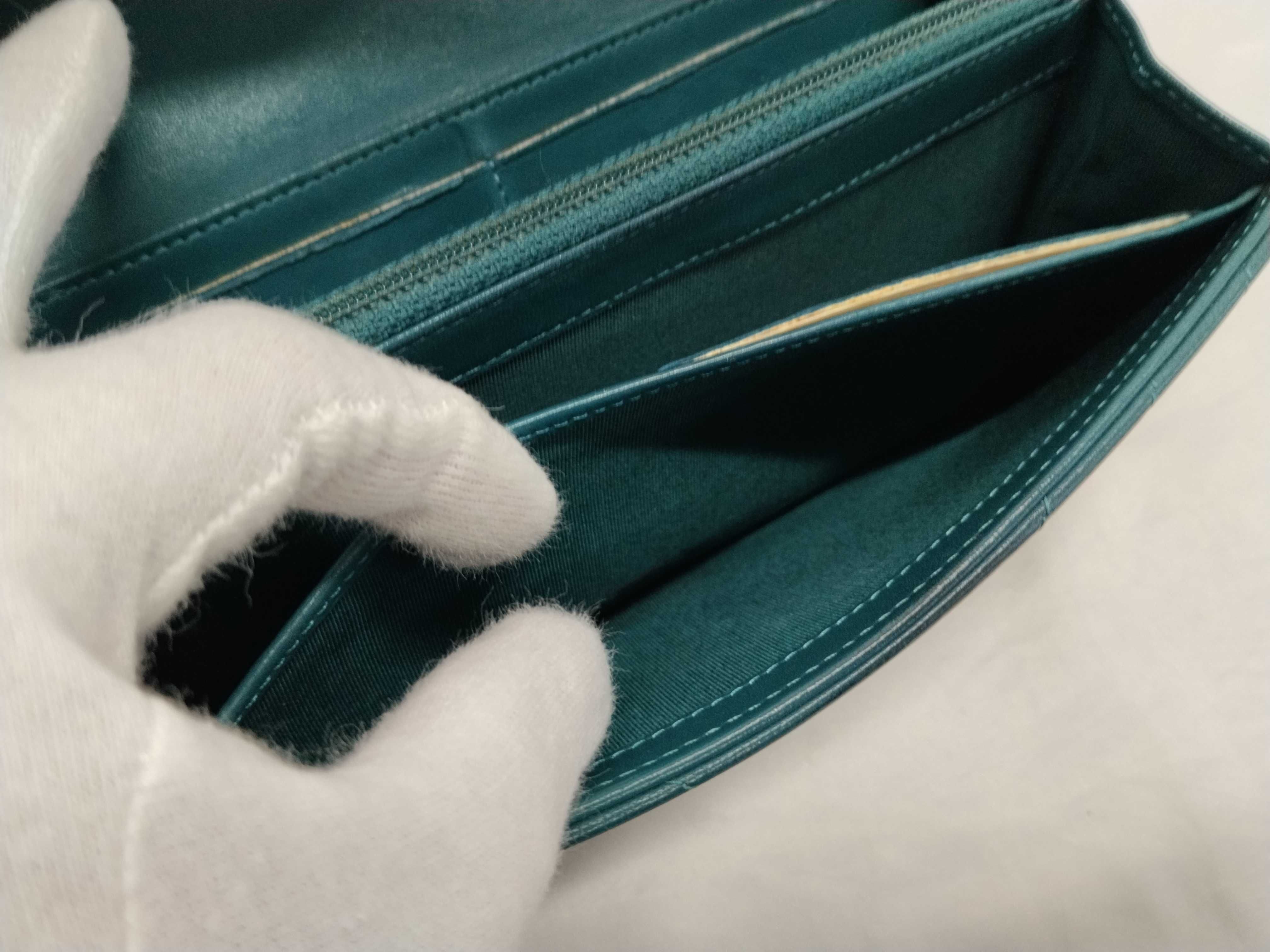V-stitch lambskin flap wallet — view 13