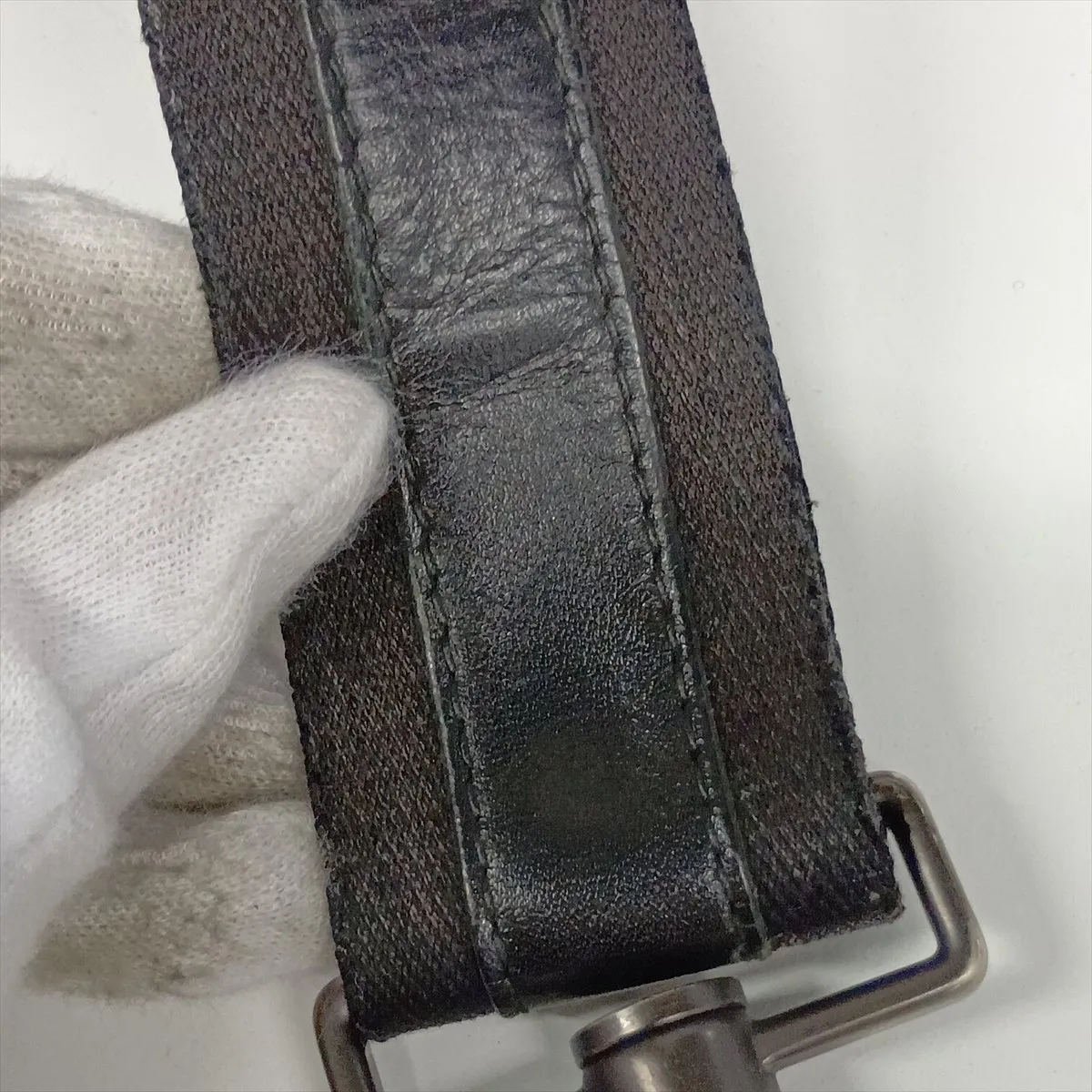 Intrecciato Leather Shoulder Bag, Black — view 10