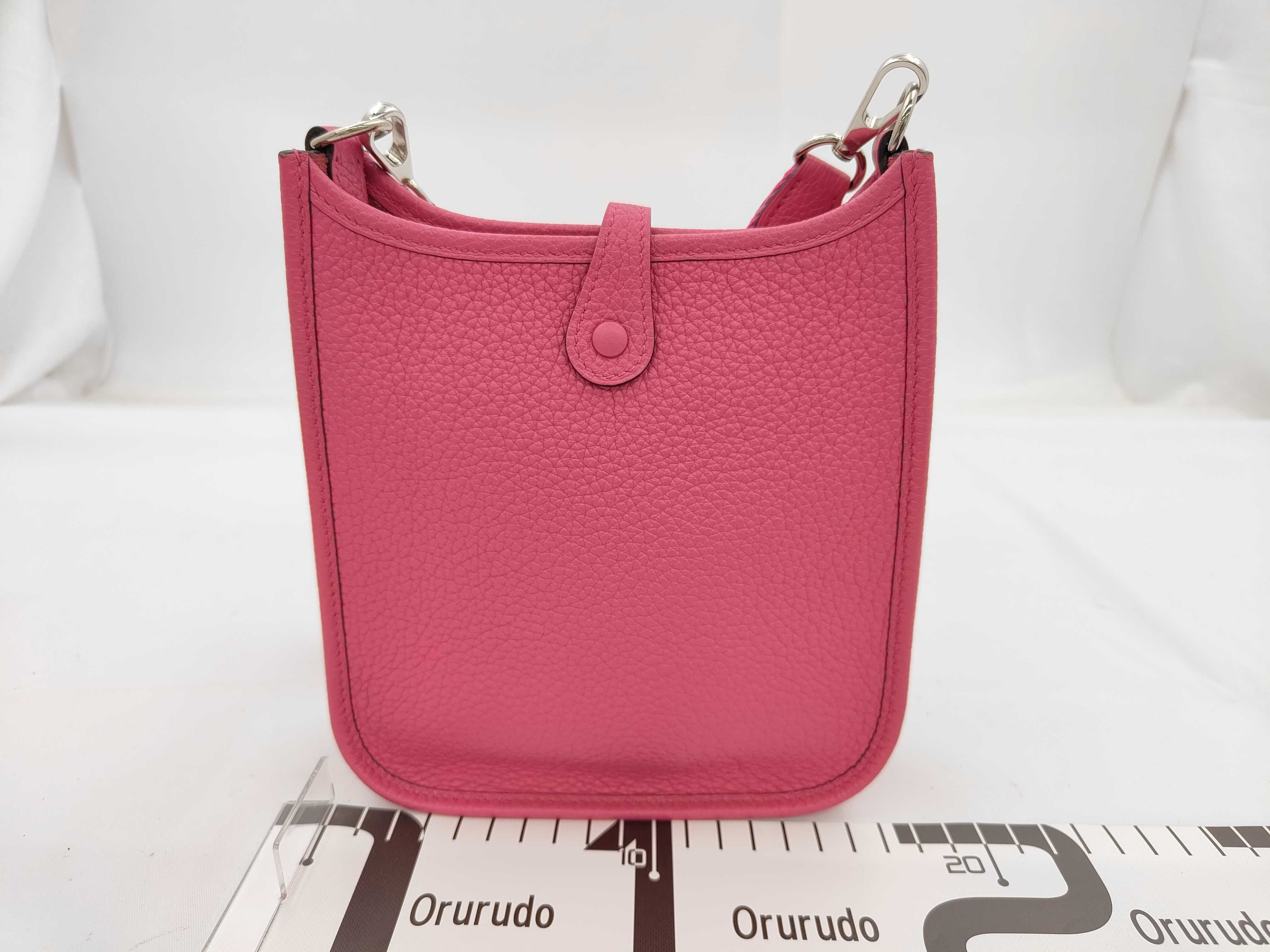 Mini Evelyne Amazone 16 TPM Taurillon Clemence Rose Shocking Silver Hardware Z Stamp Shoulder Bag — view 2