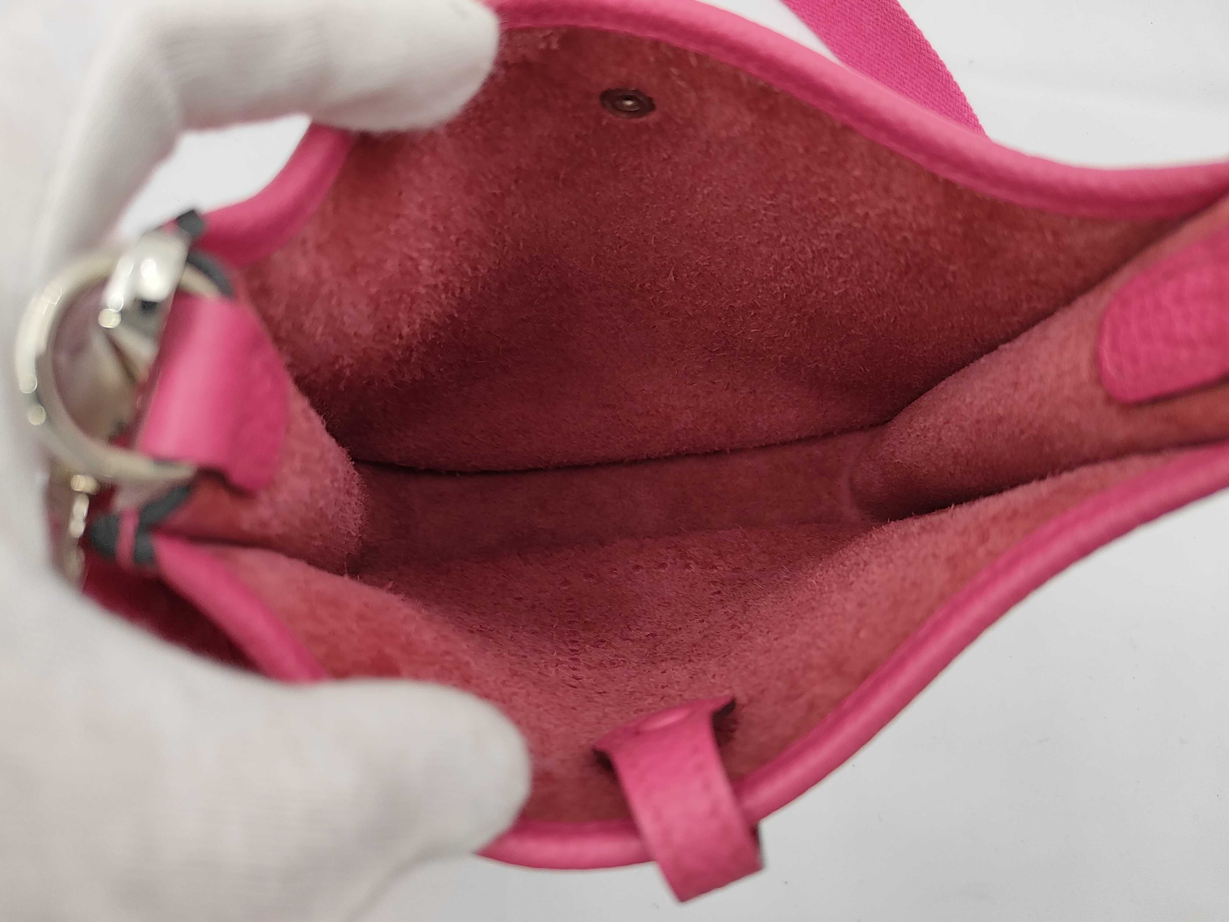 Mini Evelyne Amazone 16 TPM Taurillon Clemence Rose Shocking Silver Hardware Z Stamp Shoulder Bag — view 8