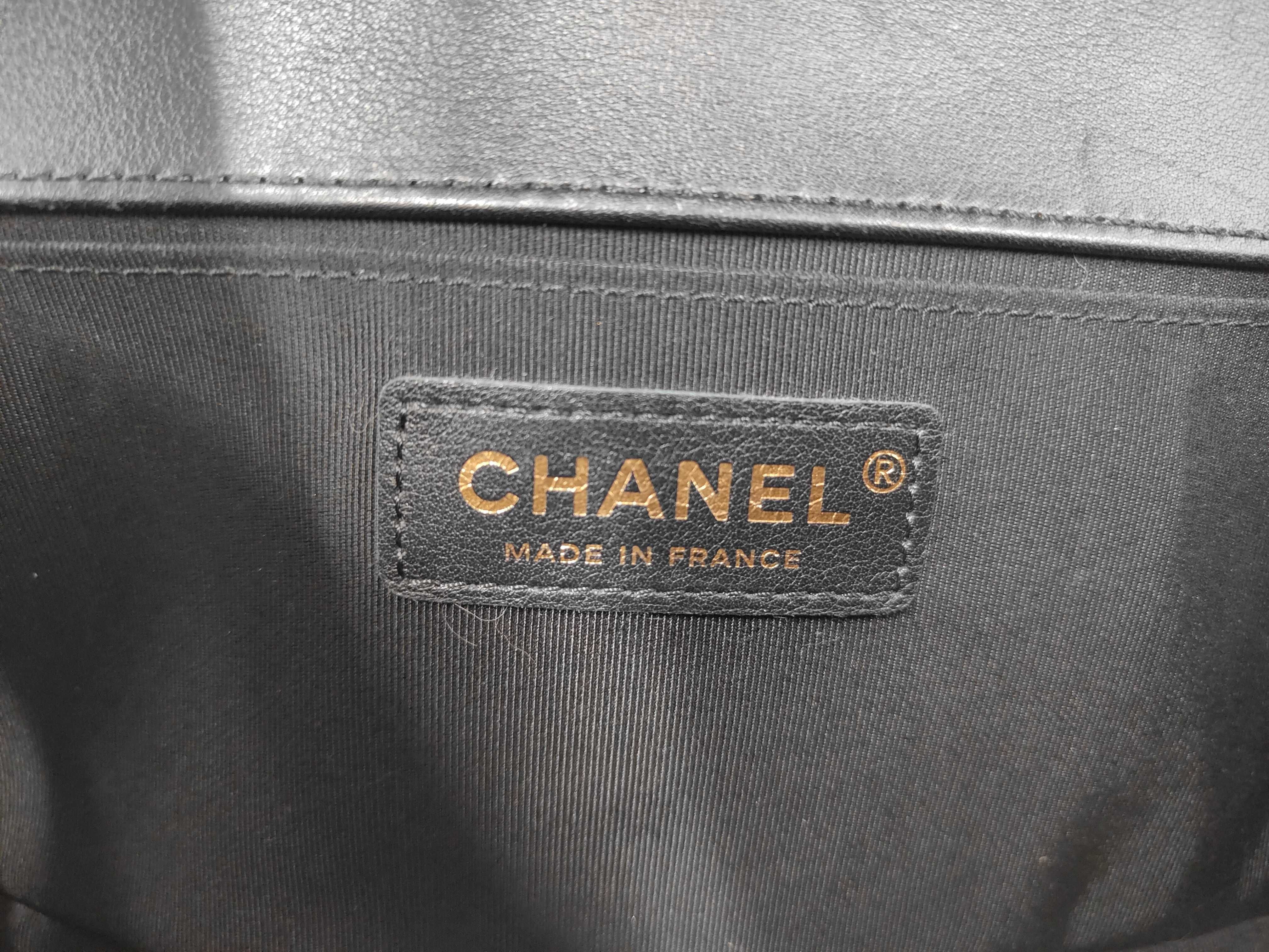 Boy Chanel Medium Issue Shoulder Bag Black Gold Button Shoulder Bag — view 10