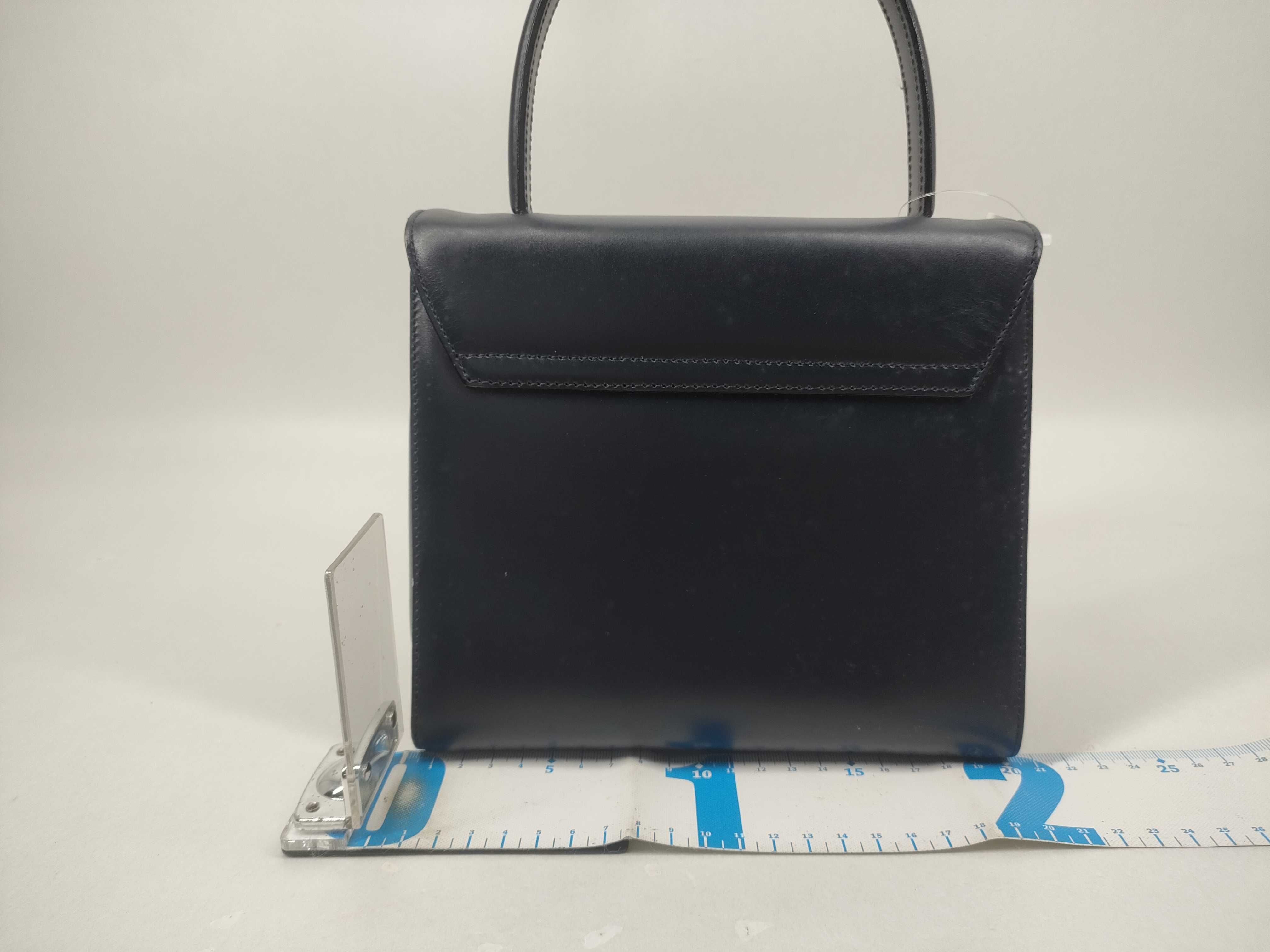 Leather Top Handle Bag with Circle Hardware — view 2