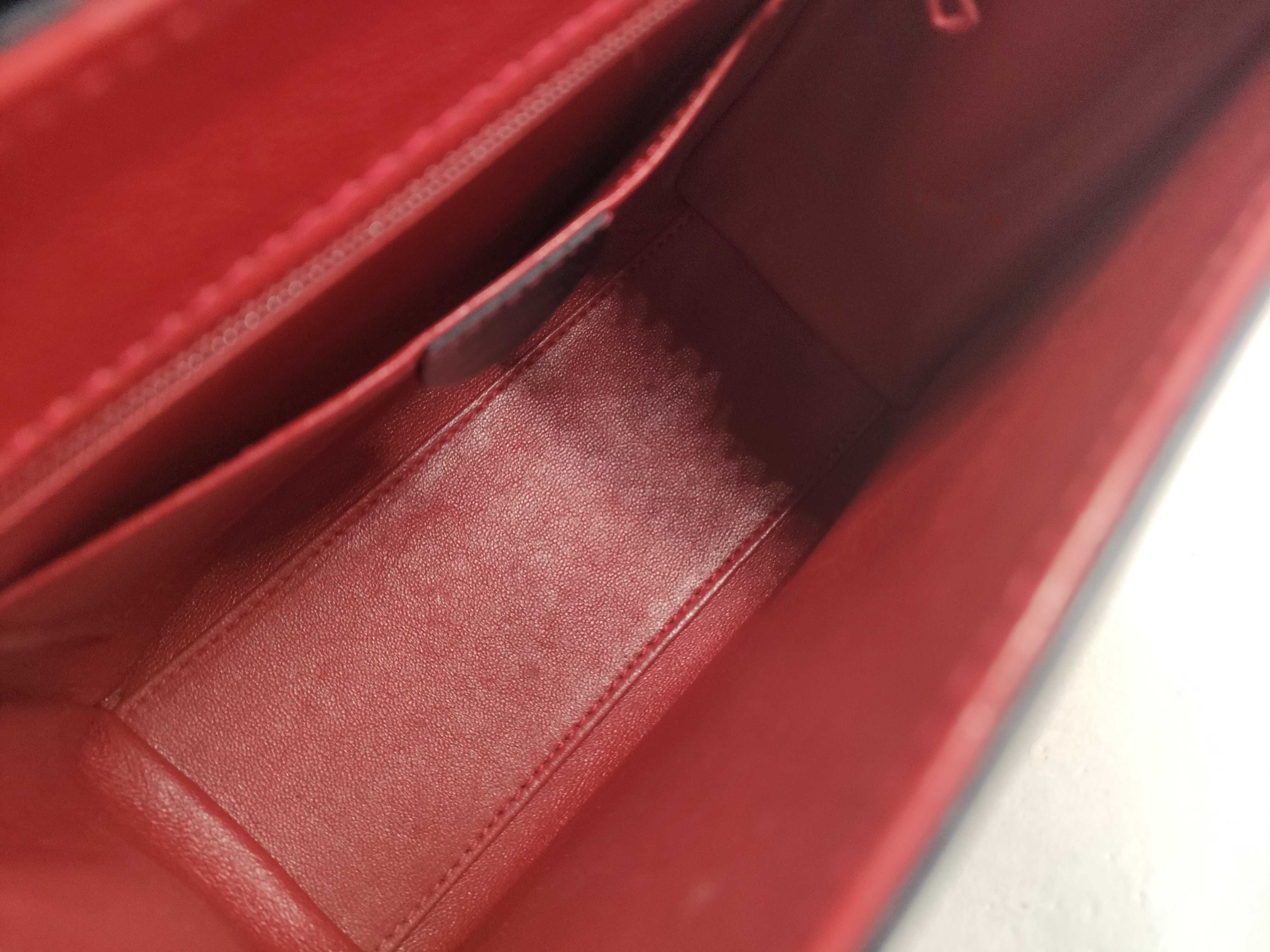 Leather Top Handle Bag with Circle Hardware — view 11