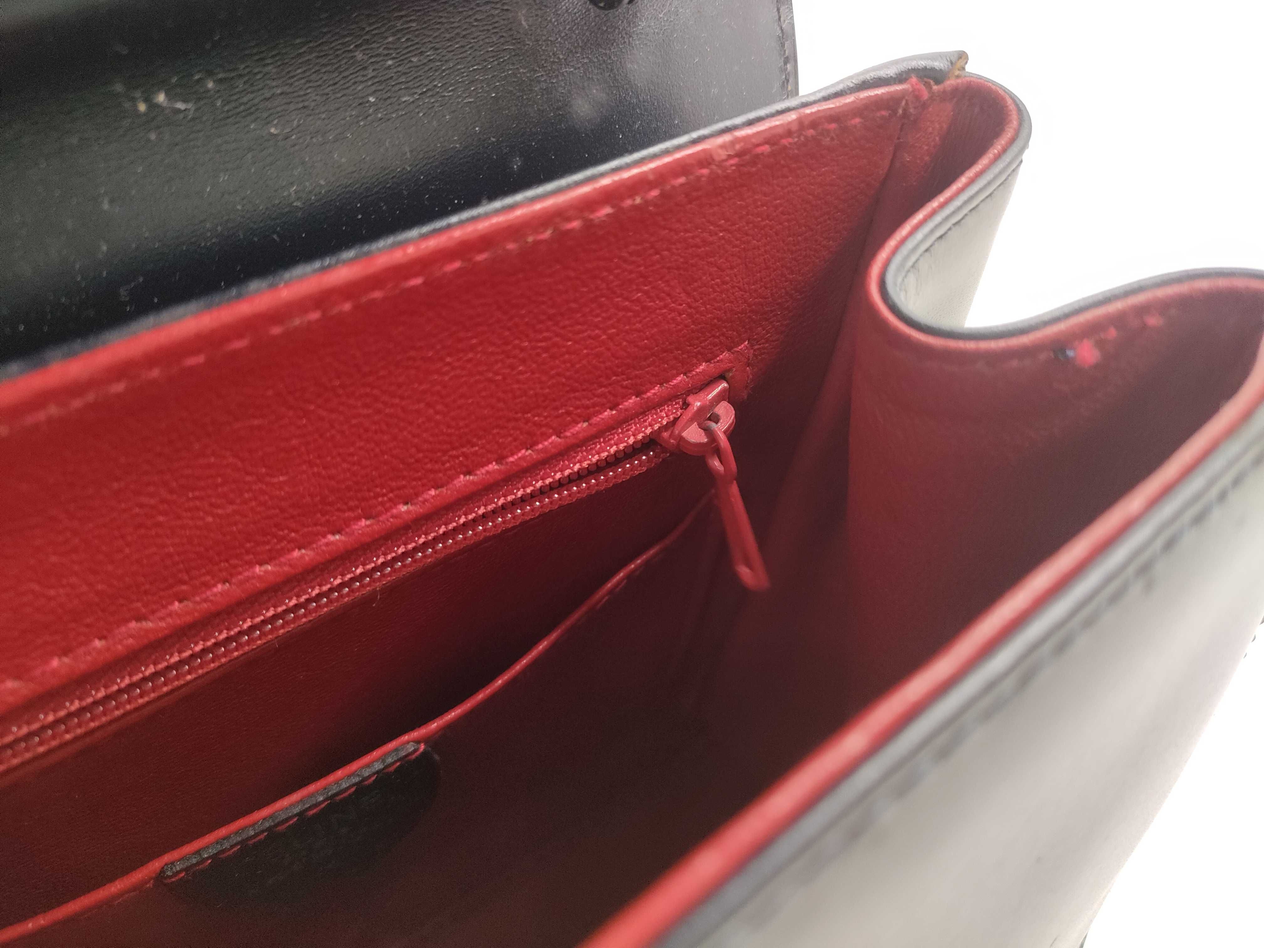 Leather Top Handle Bag with Circle Hardware — view 12