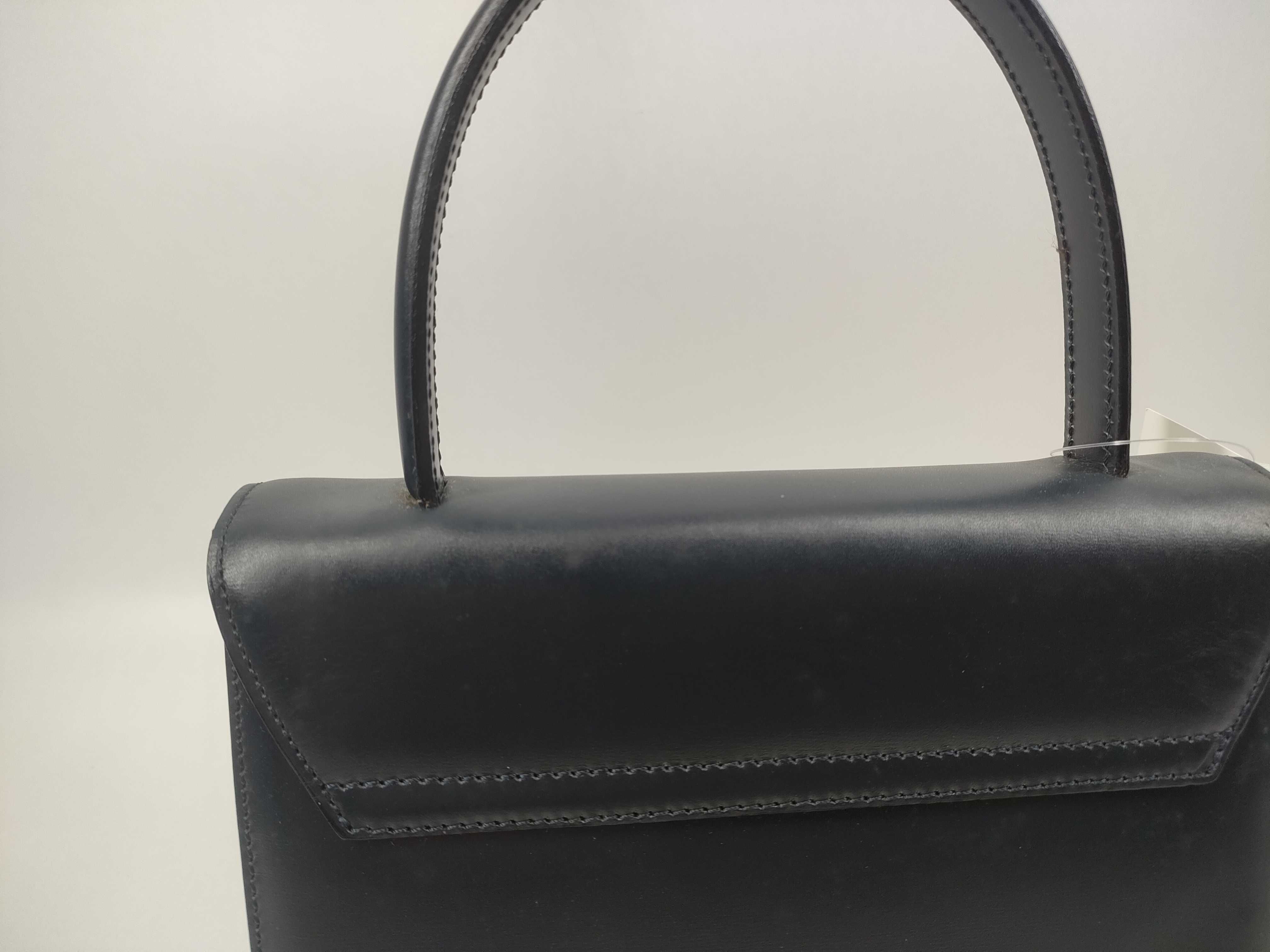 Leather Top Handle Bag with Circle Hardware — view 3