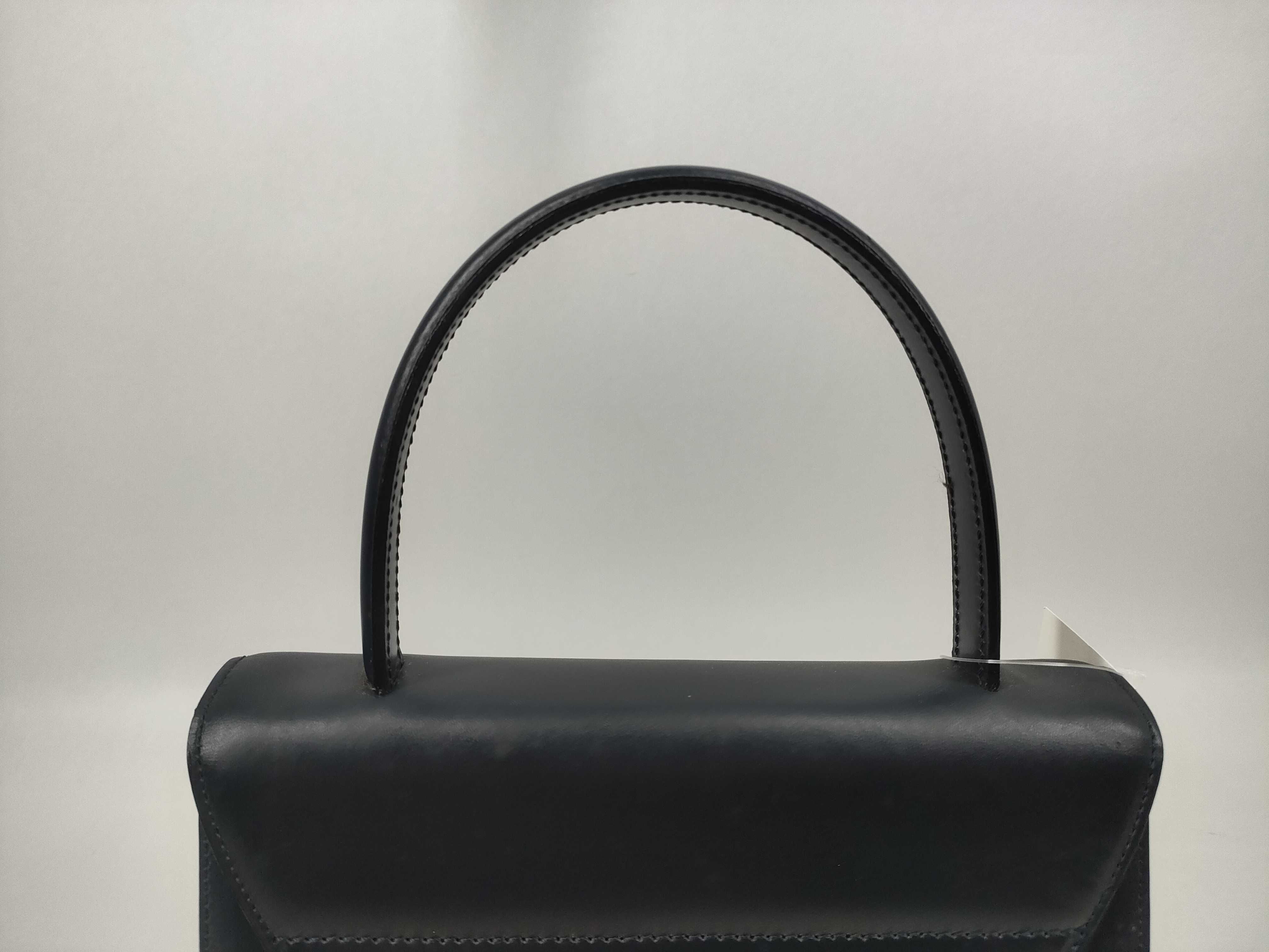 Leather Top Handle Bag with Circle Hardware — view 4