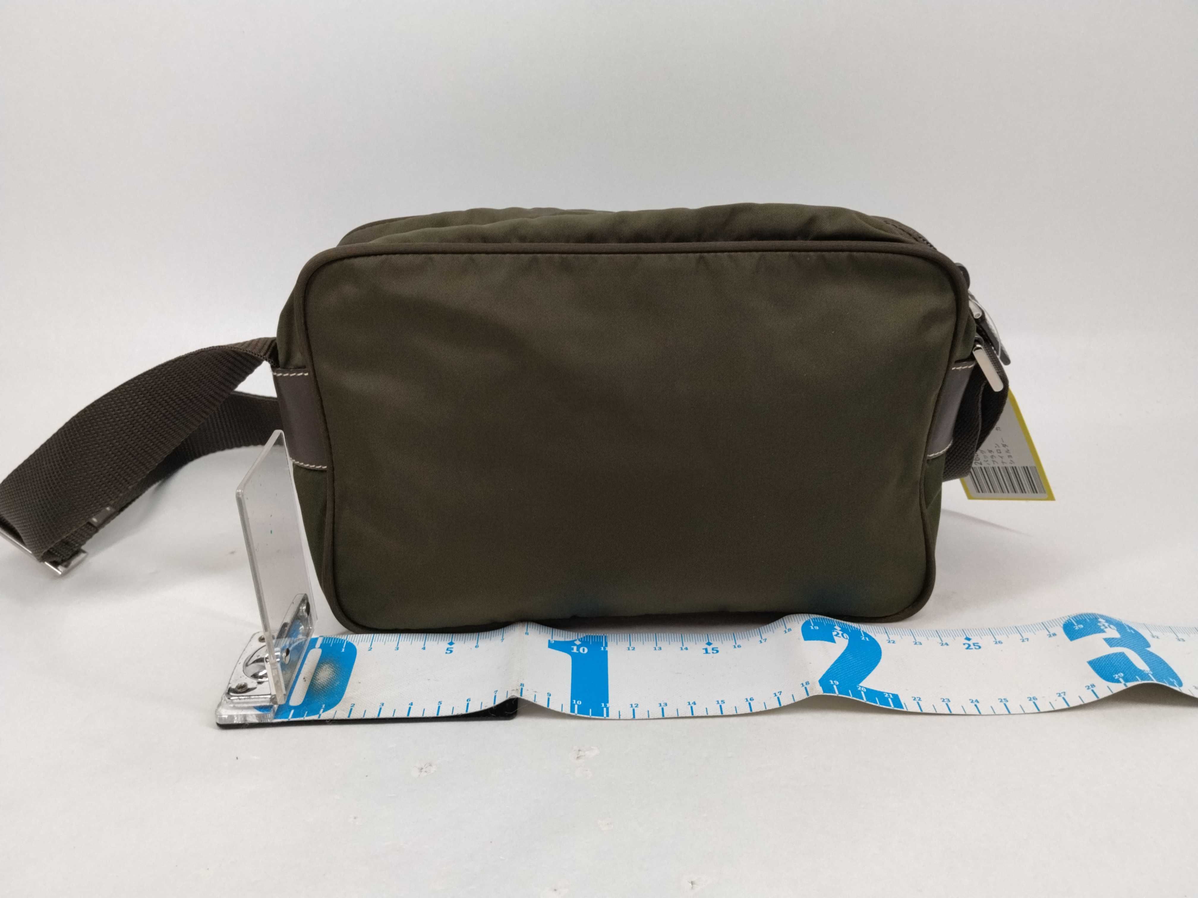 Nylon Shoulder Bag, Khaki — view 2