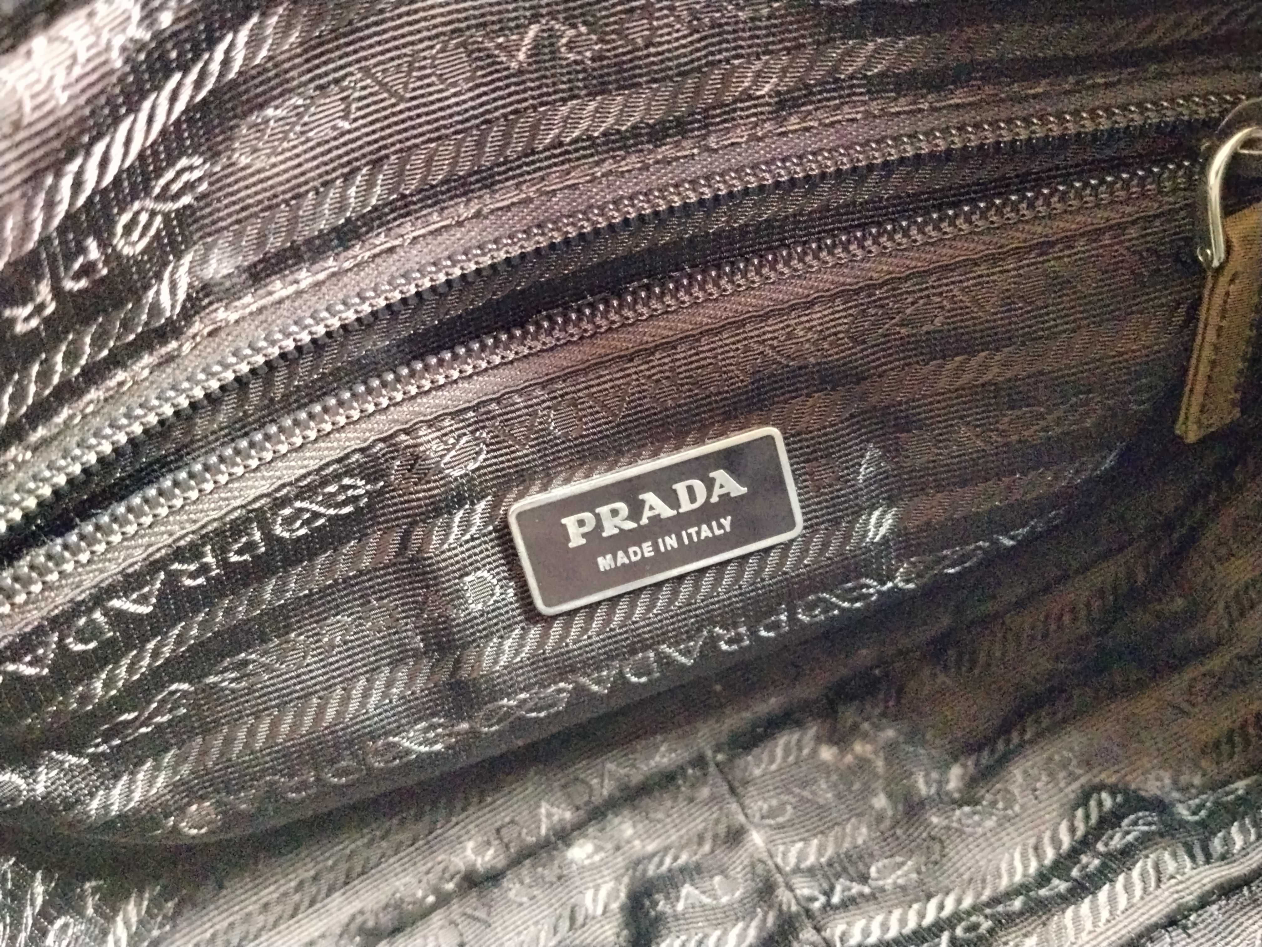 Nylon Shoulder Bag, Khaki — view 12
