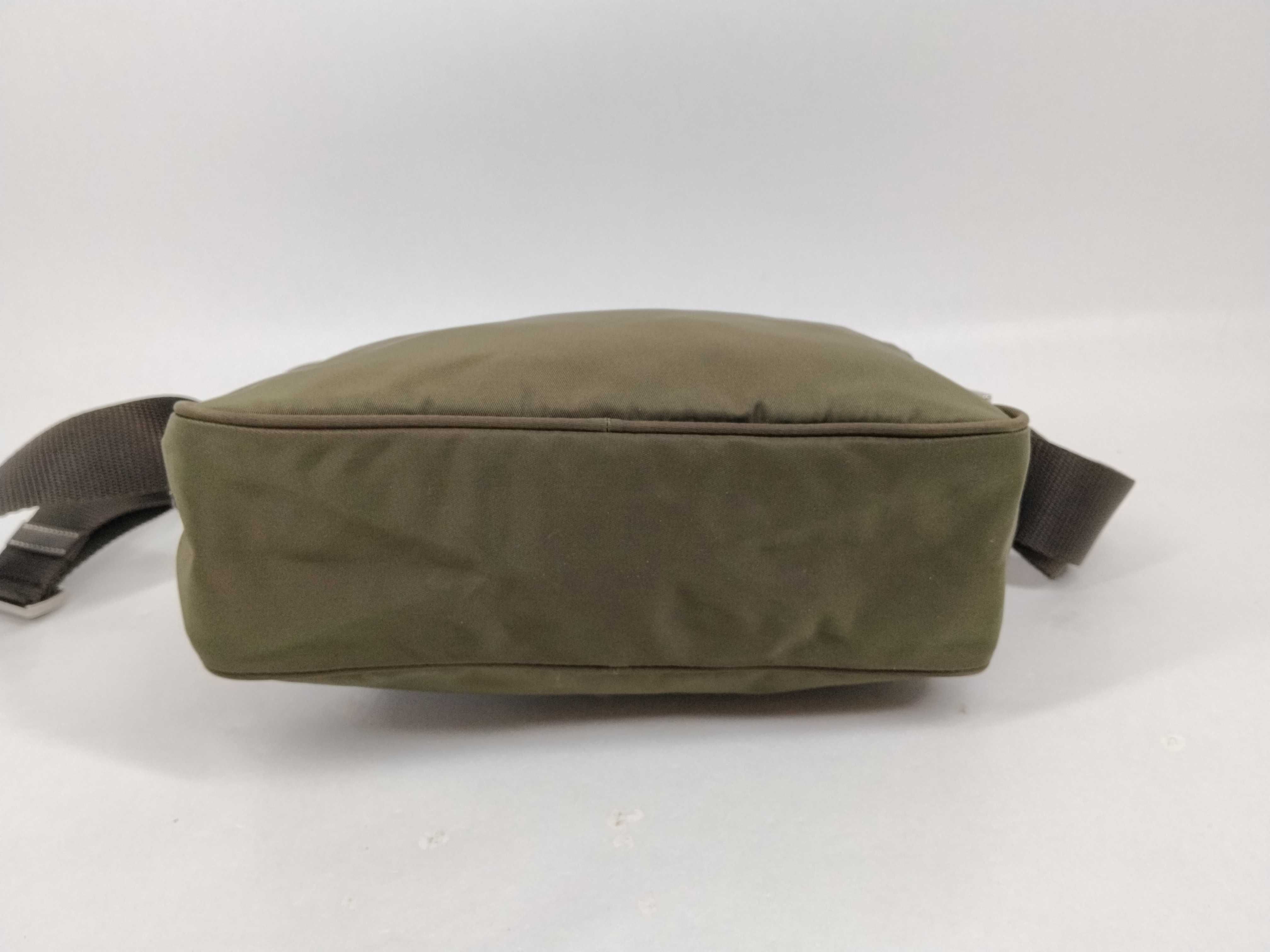 Nylon Shoulder Bag, Khaki — view 3